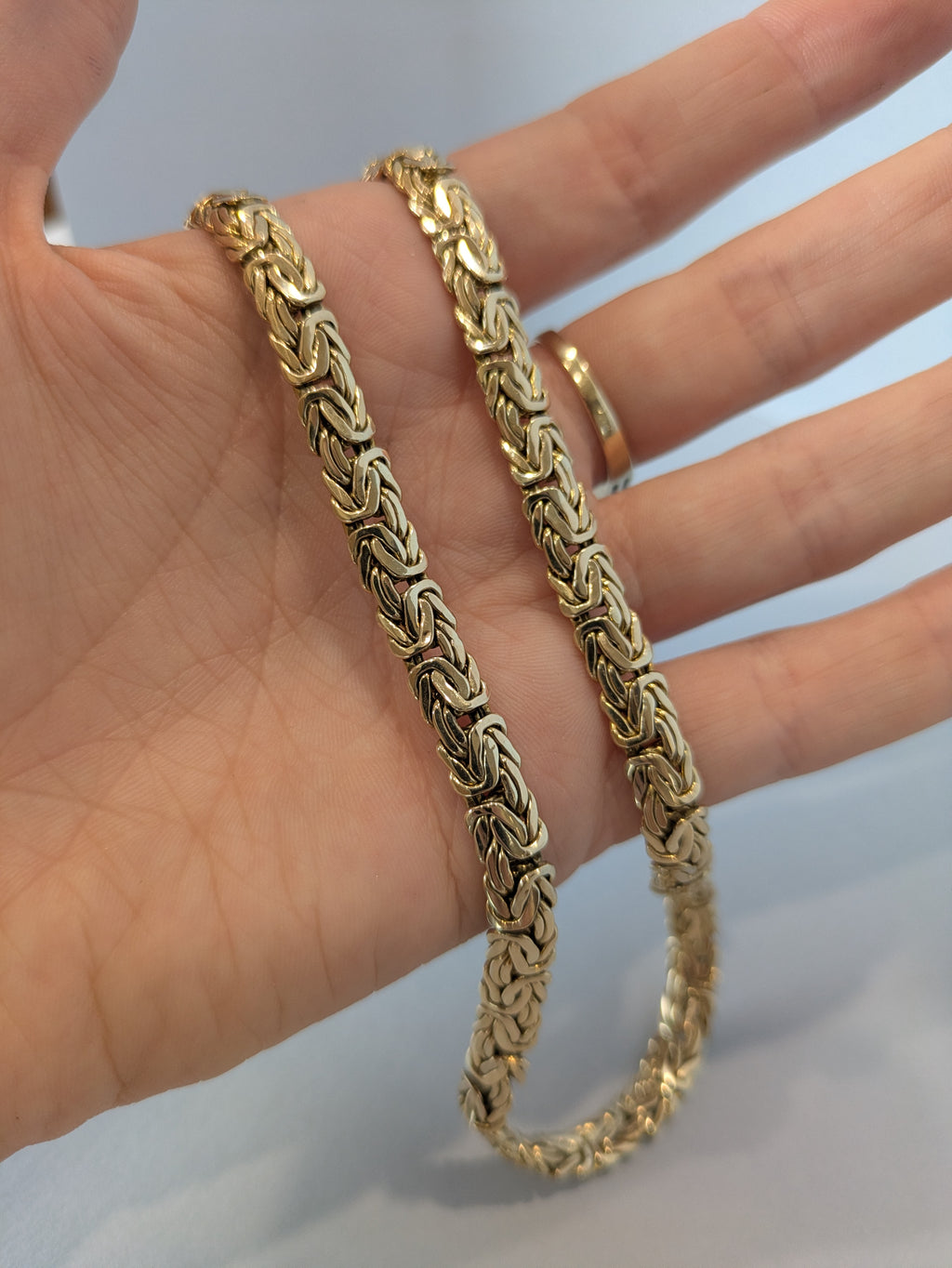 9ct Gold Byzantine Link Necklace