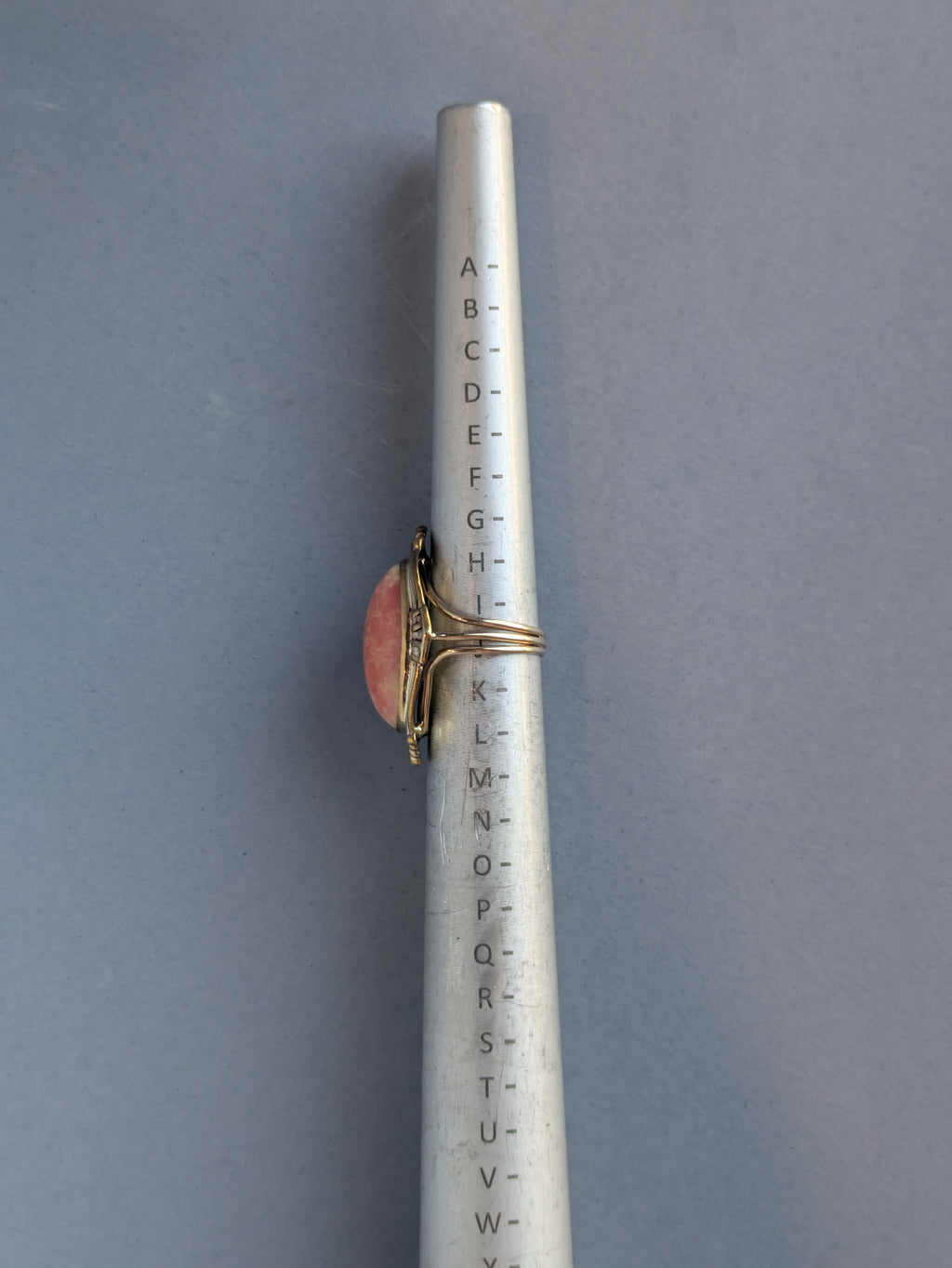 Victorian Coral Glass Ornate Ring