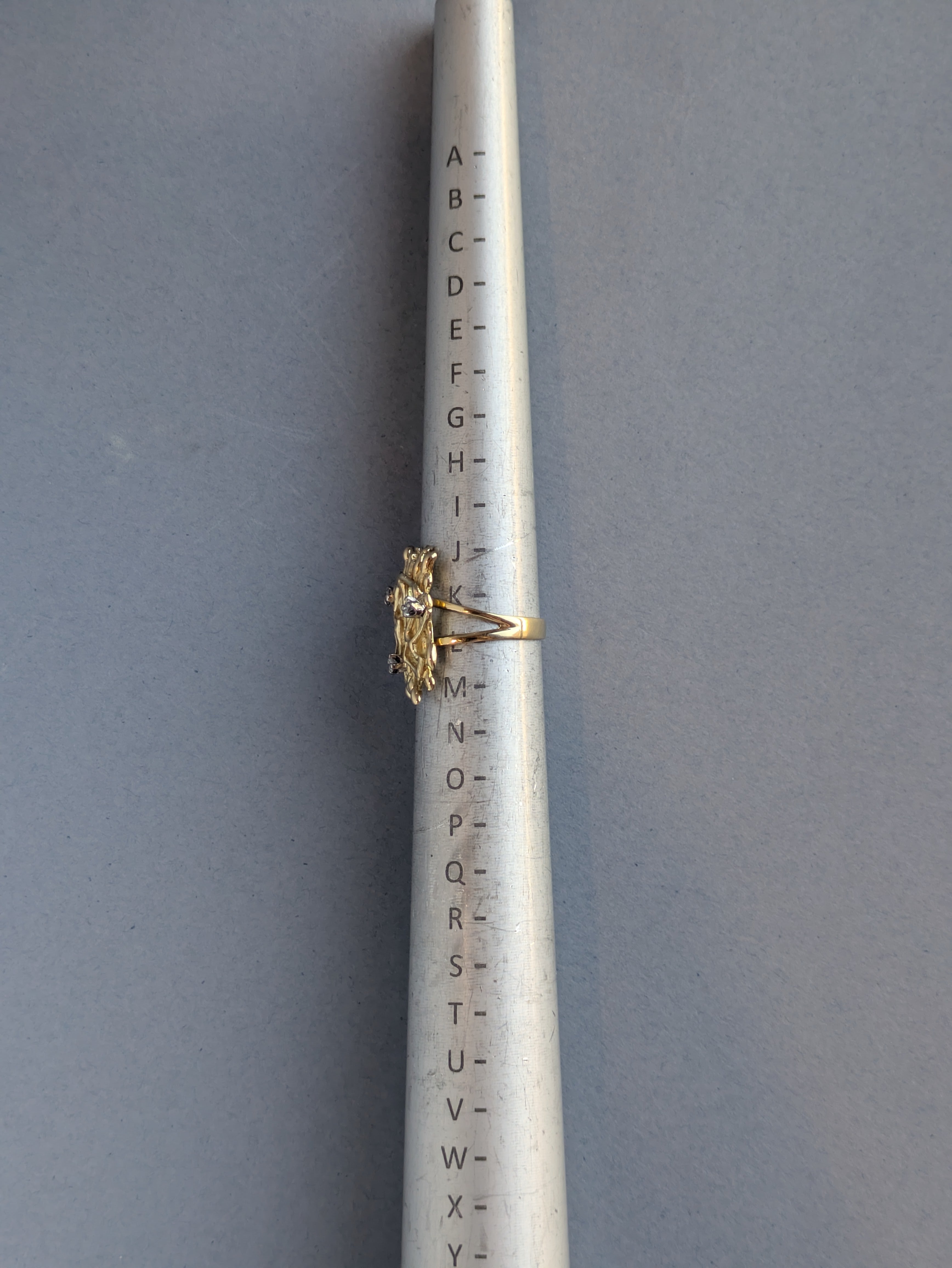 Abstract Gold and Diamond Ring