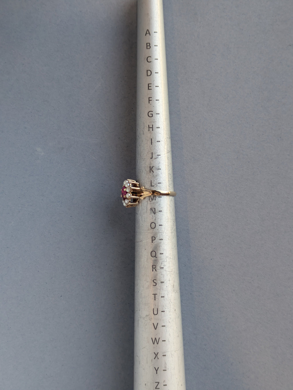 Pink Sapphire and Pearl Ring