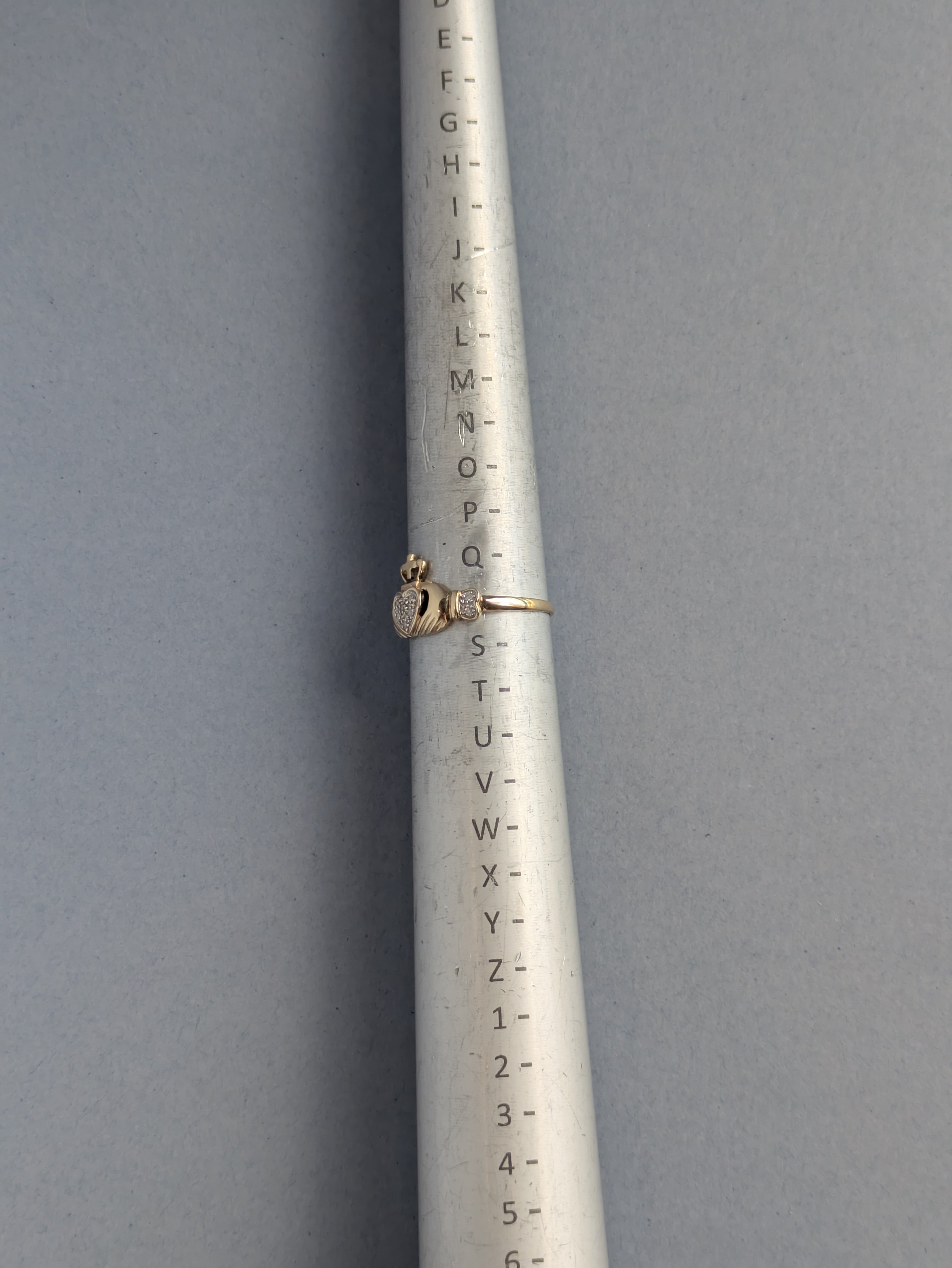 Gold and Diamond Claddagh Ring