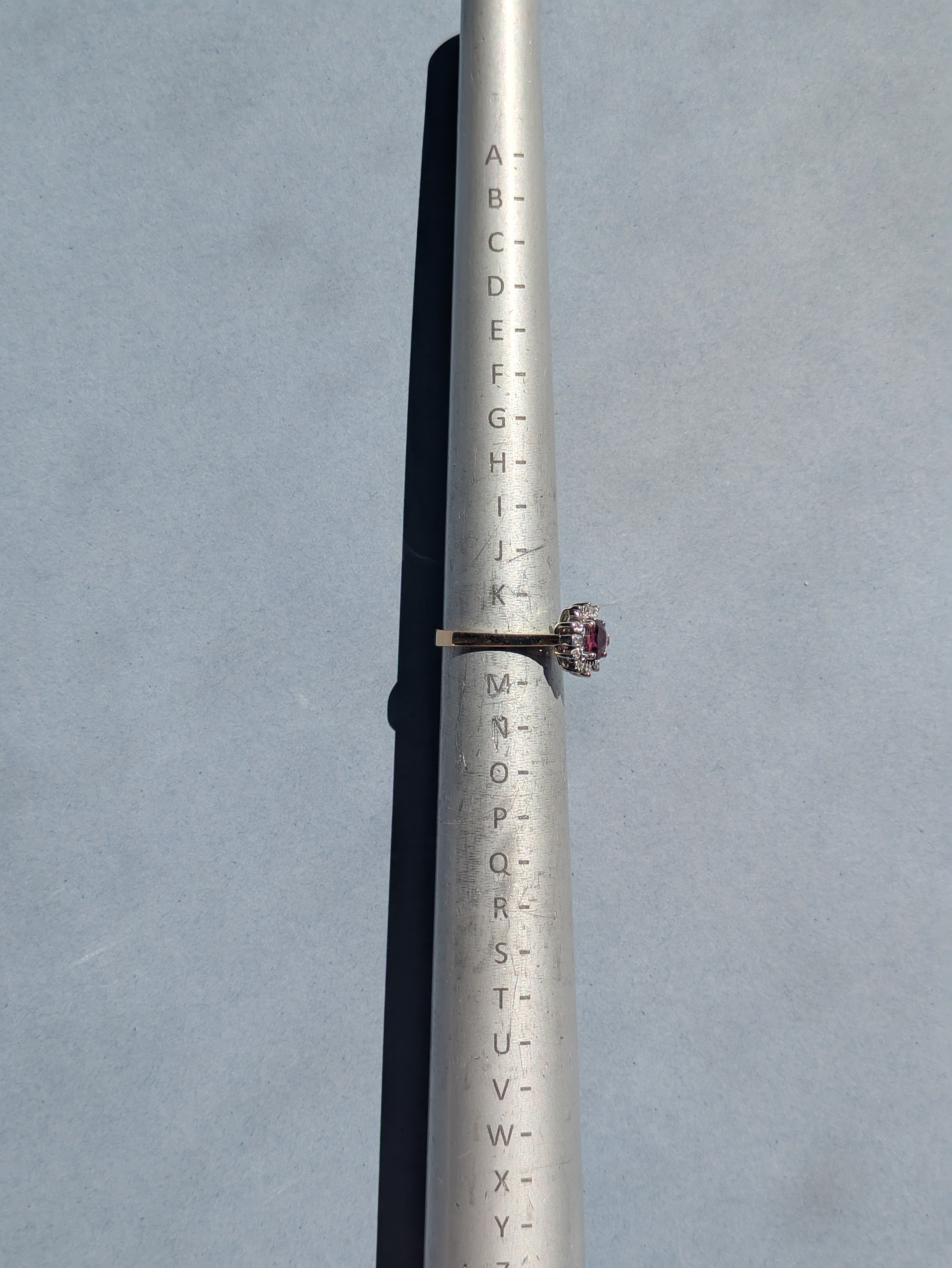 Ruby and Diamond Cluster Ring