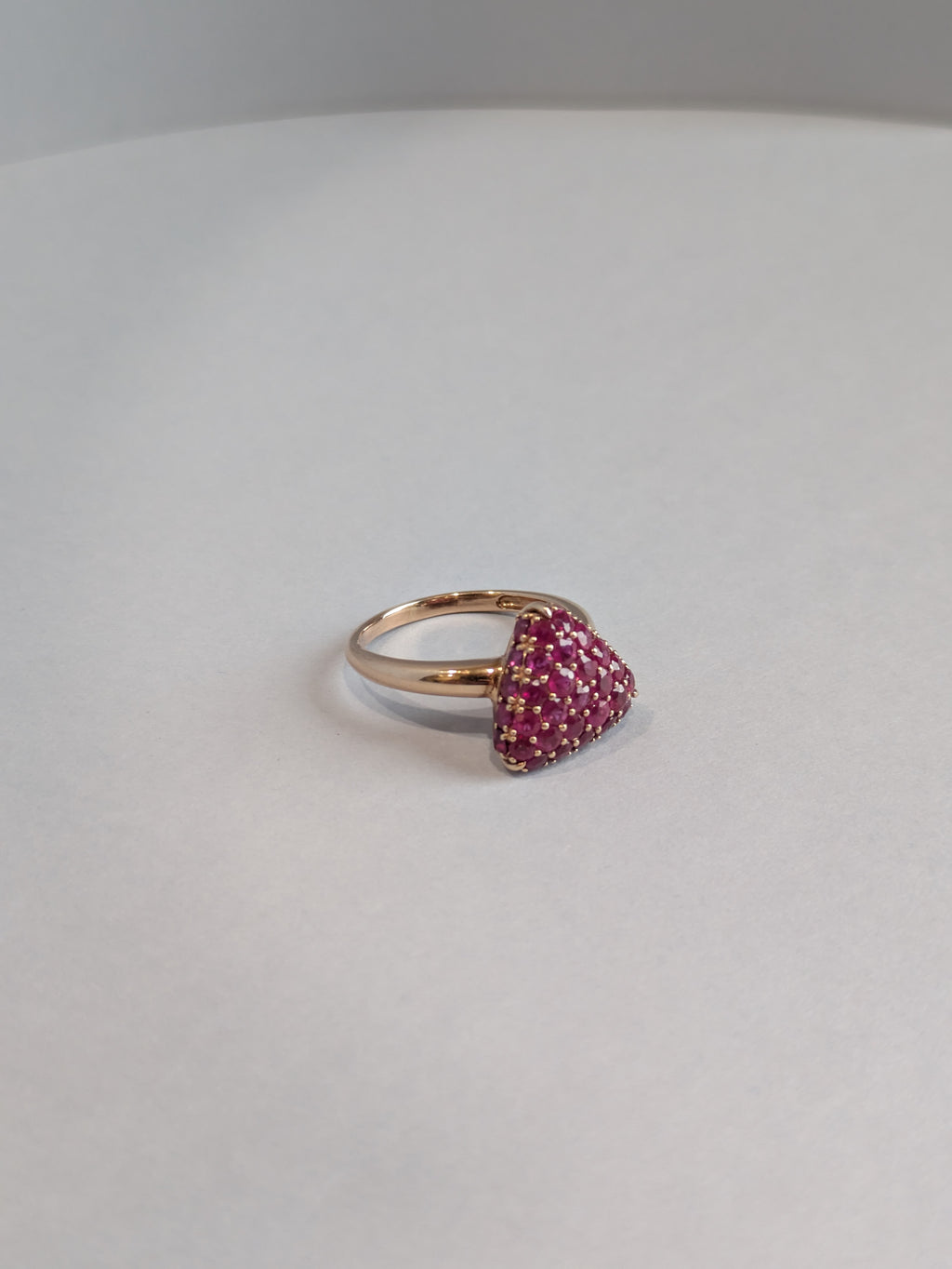 Geometric Ruby Ring
