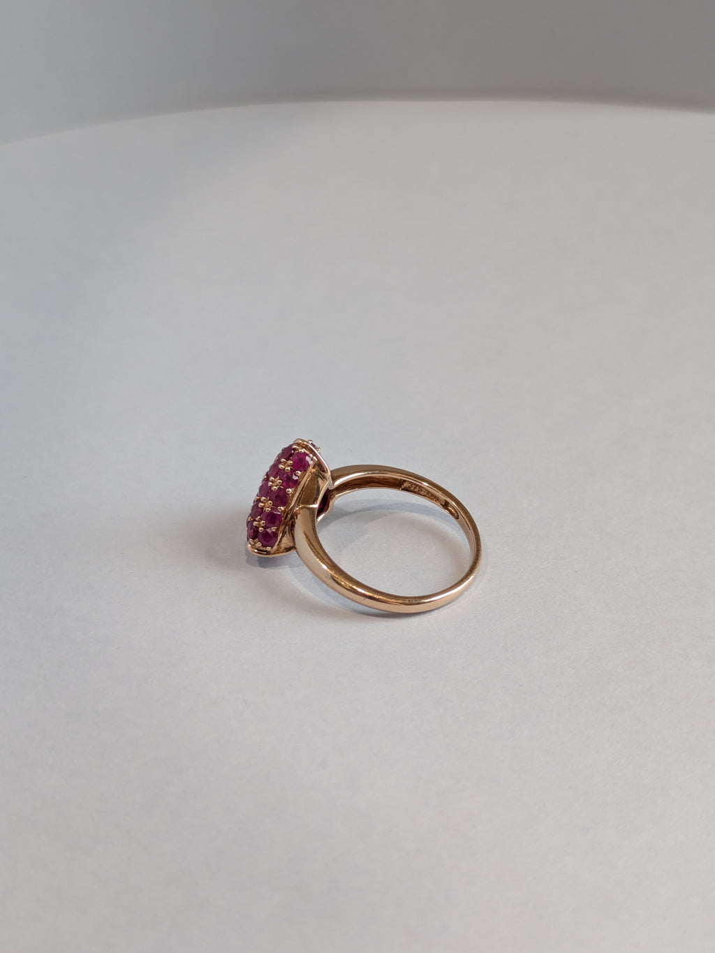 Geometric Ruby Ring