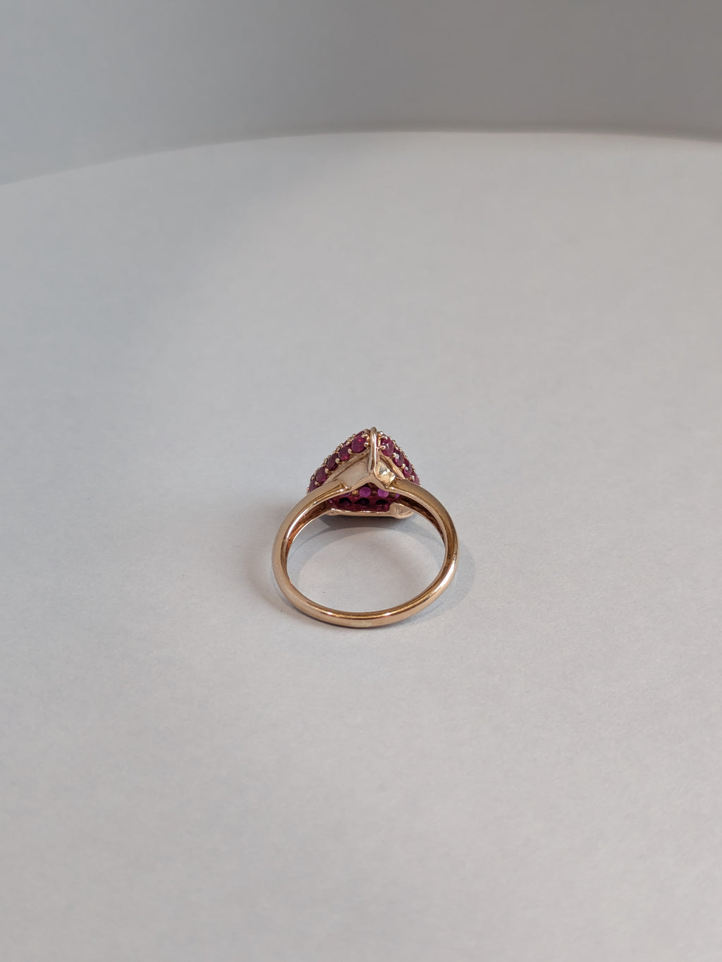 Geometric Ruby Ring