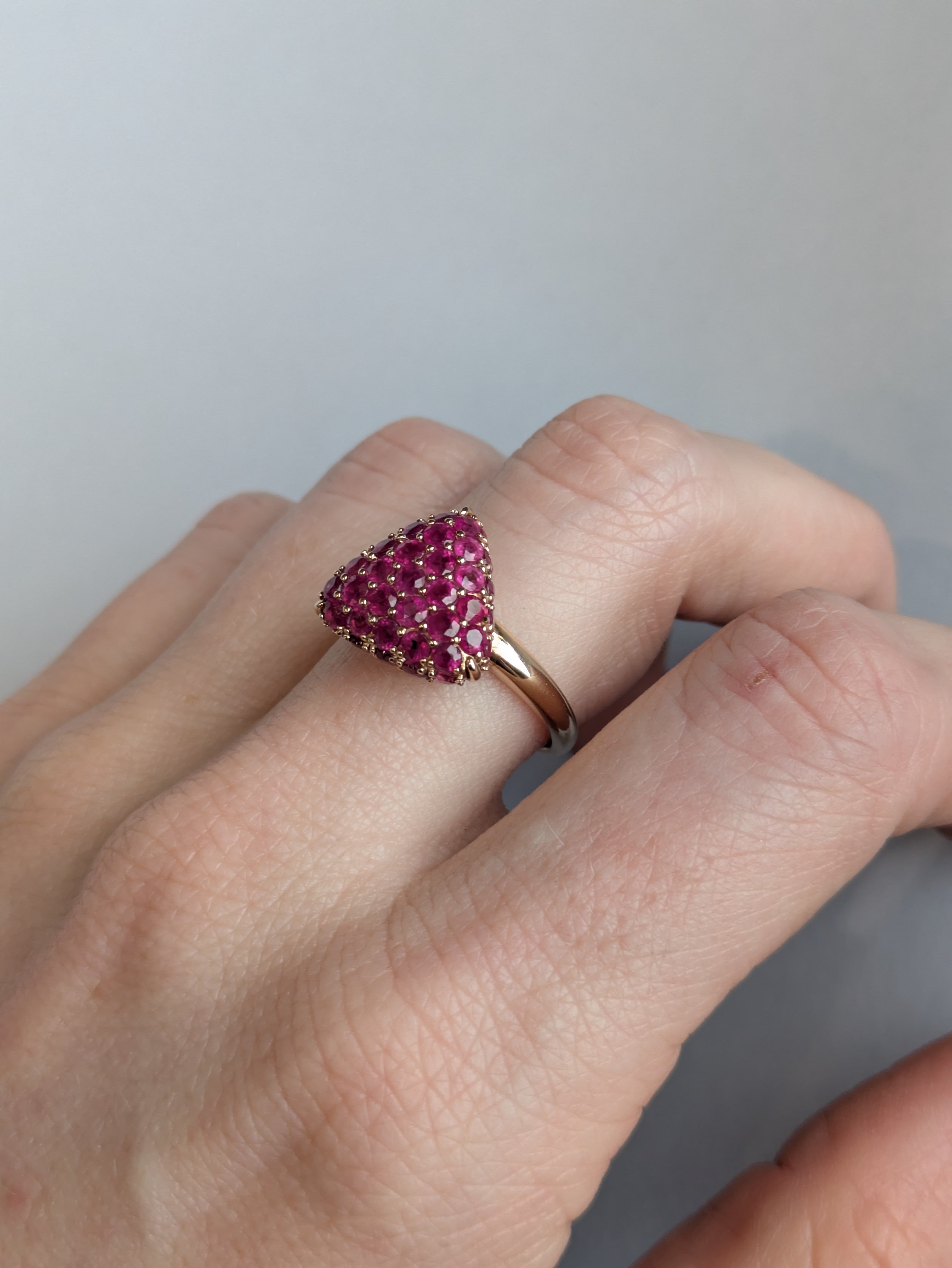 Geometric Ruby Ring