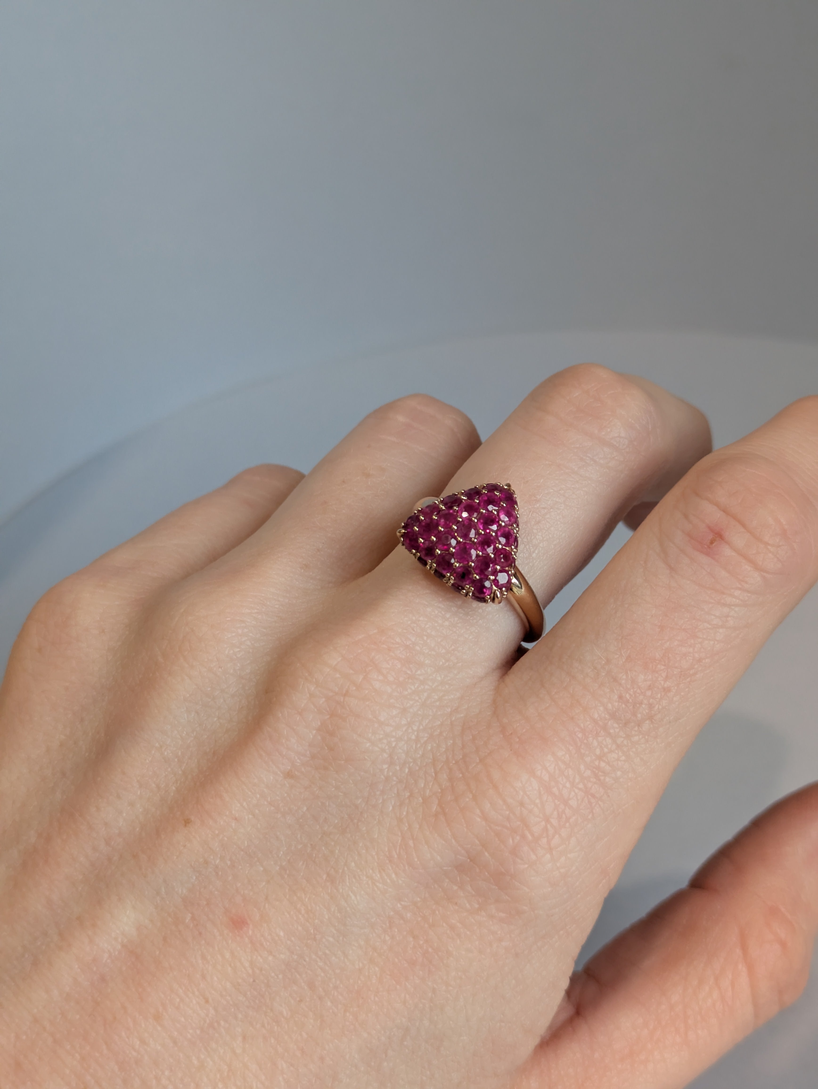 Geometric Ruby Ring
