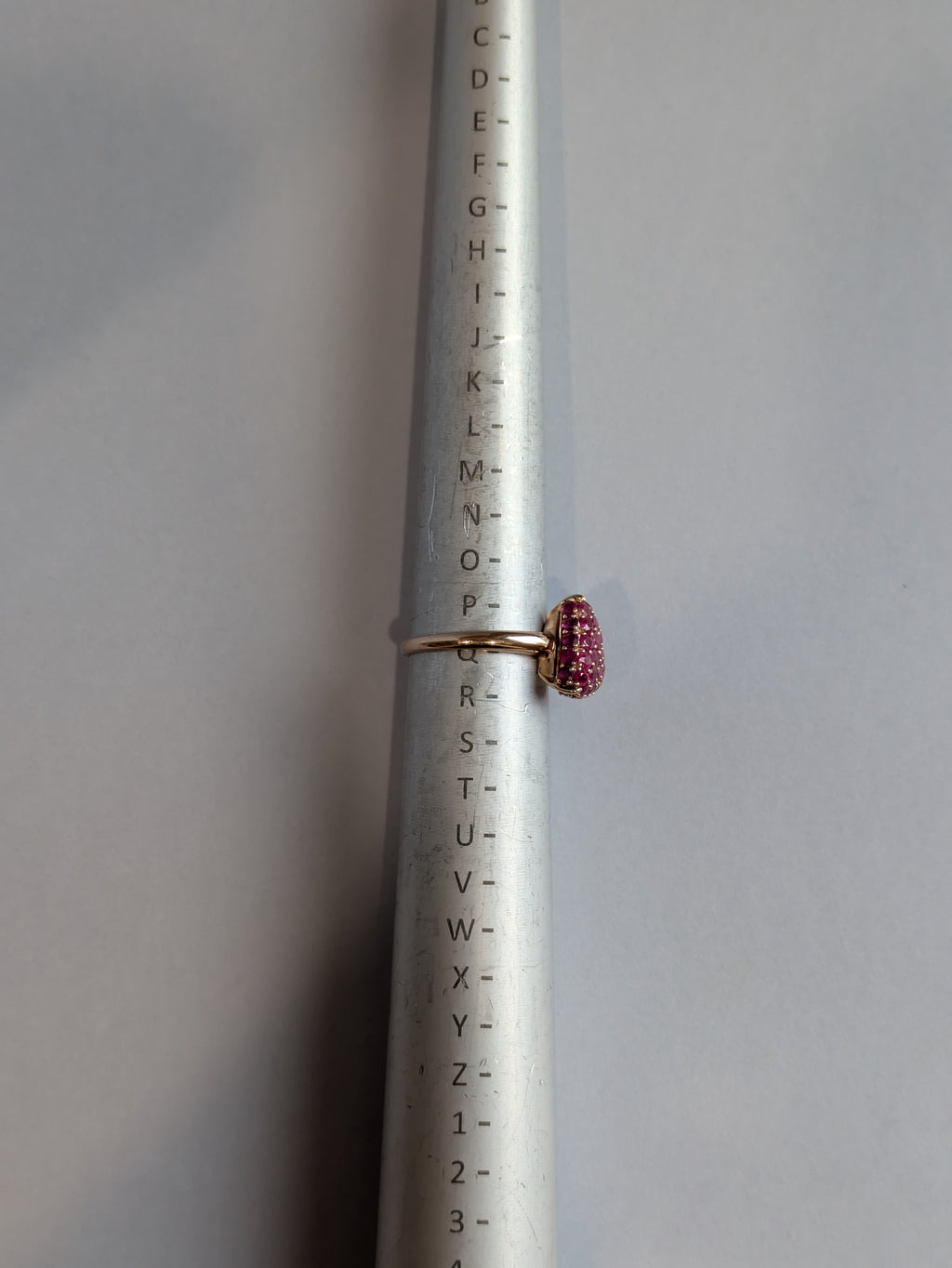 Geometric Ruby Ring