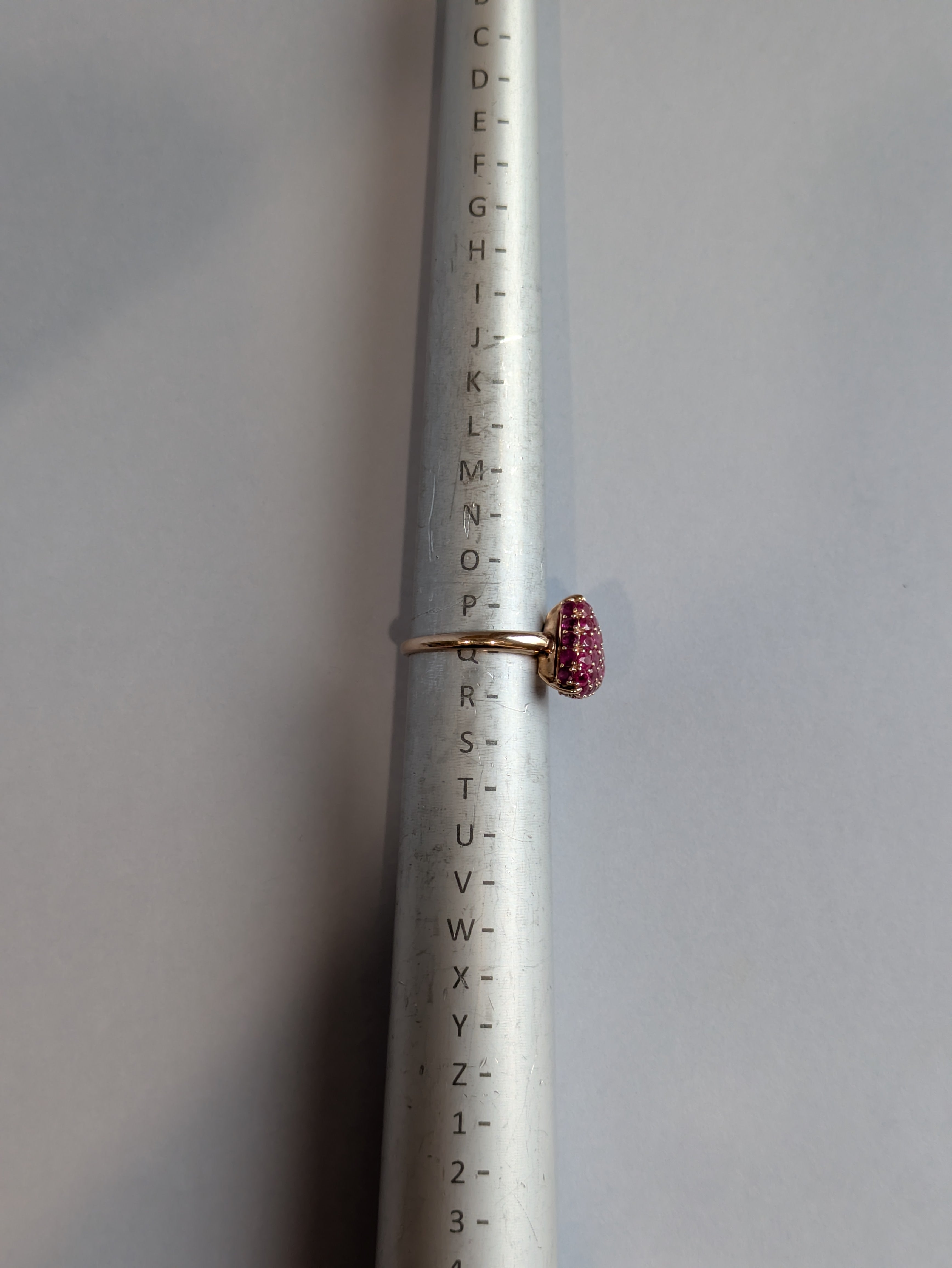 Geometric Ruby Ring