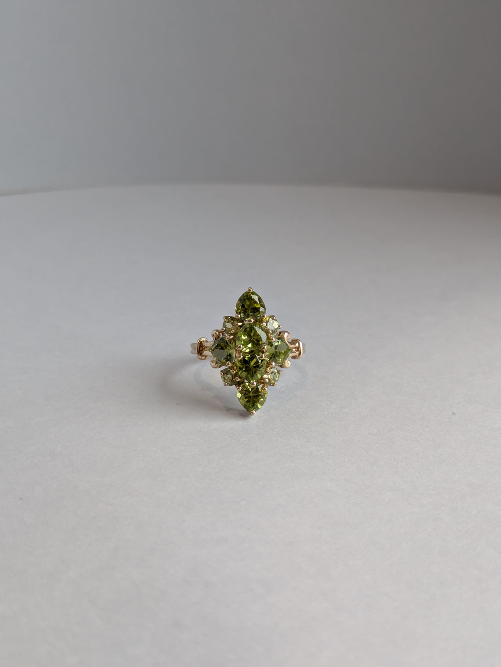 Peridot Cluster Ring
