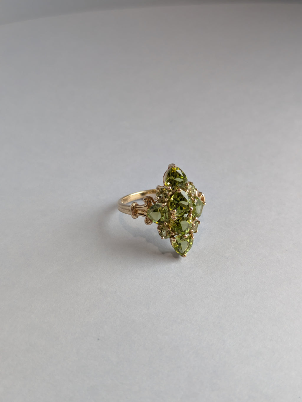 Peridot Cluster Ring