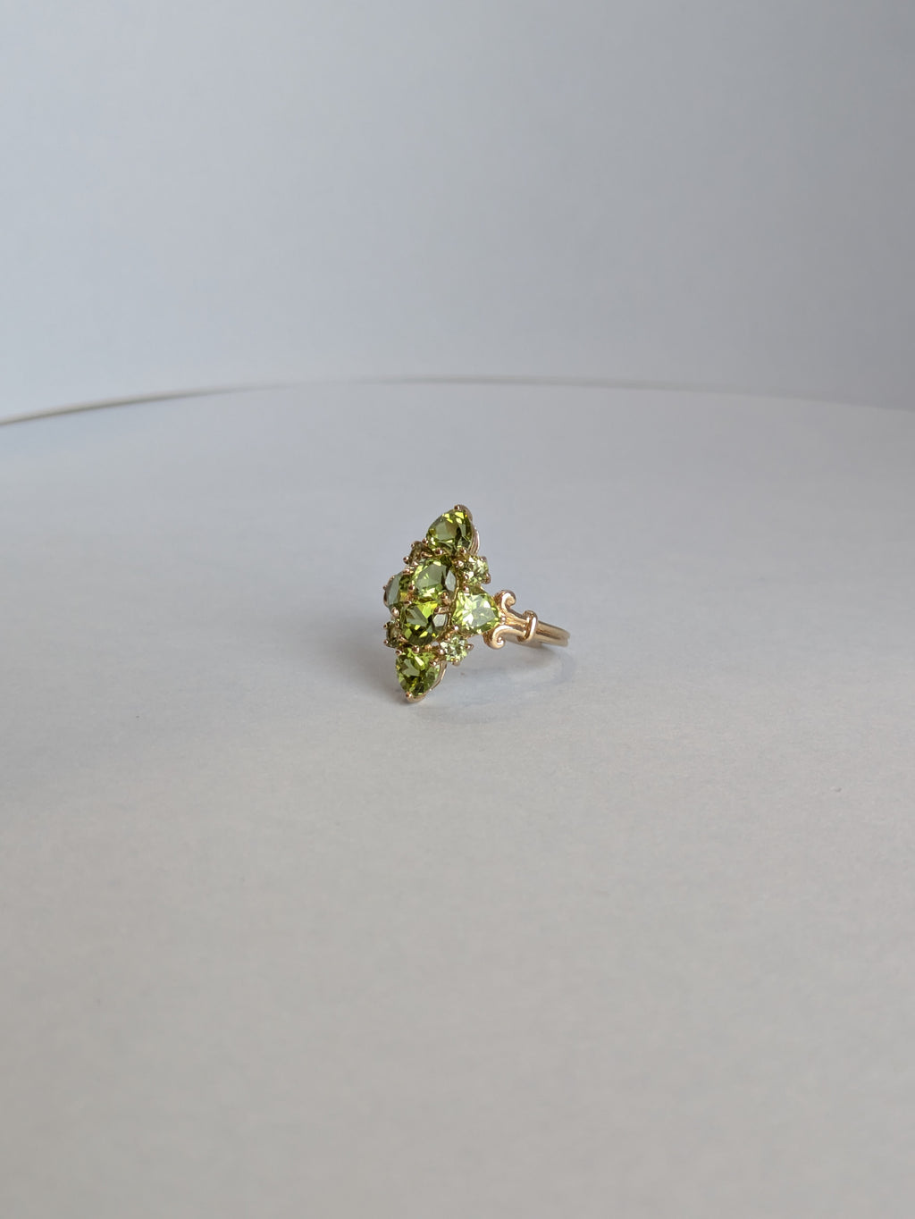 Peridot Cluster Ring