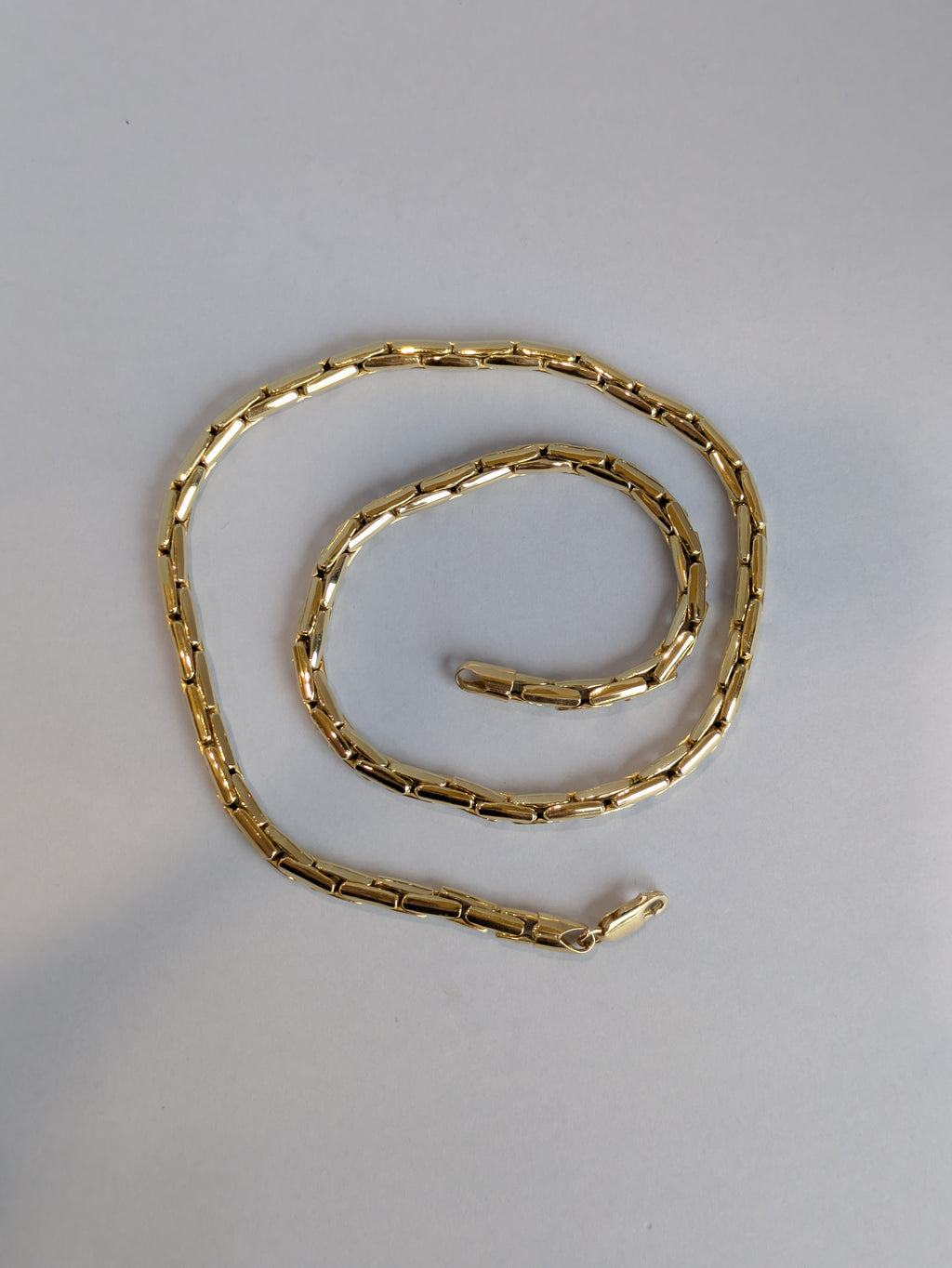 18ct Gold Chunky Box Link Necklace