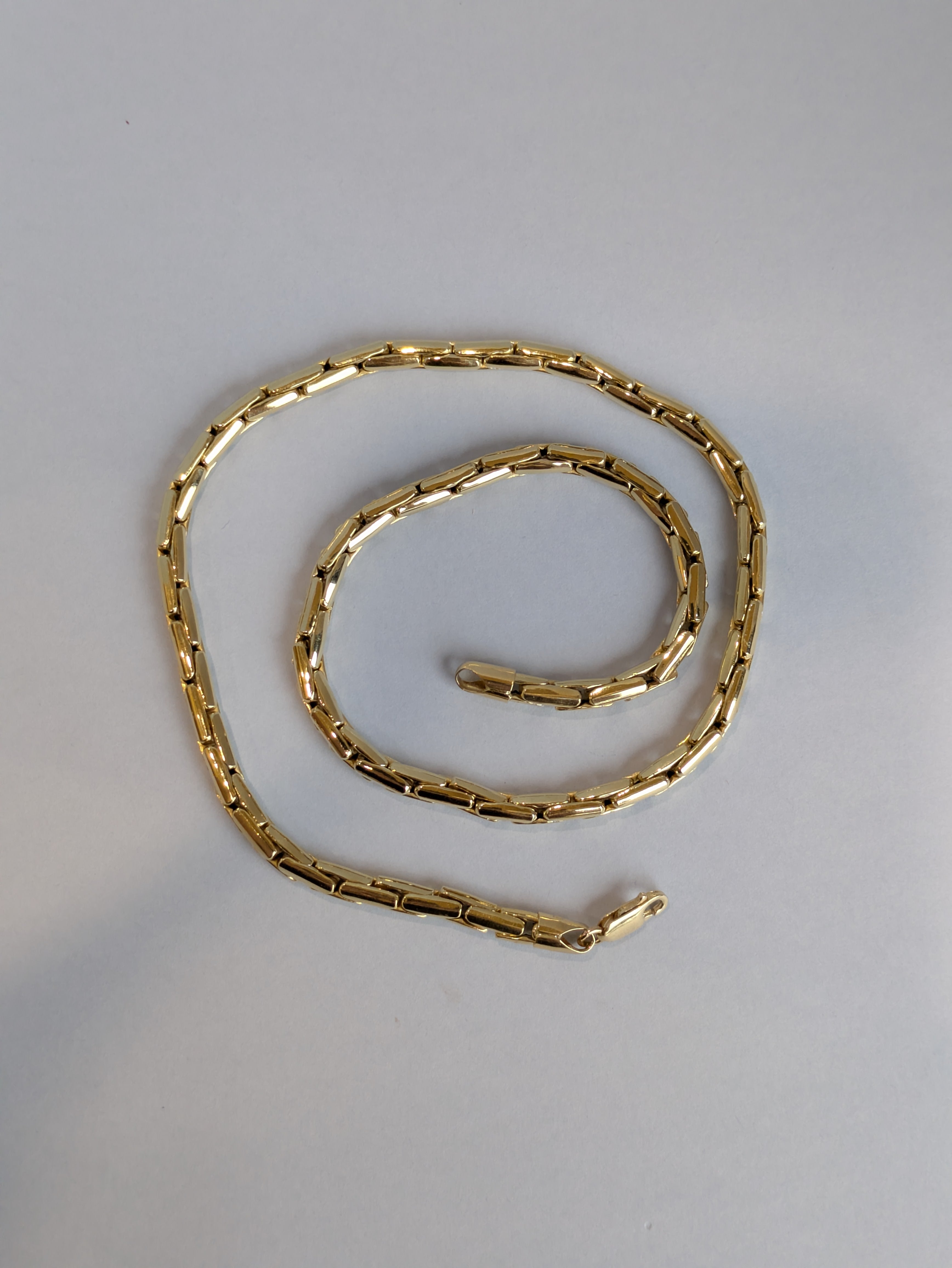 18ct Gold Chunky Box Link Necklace