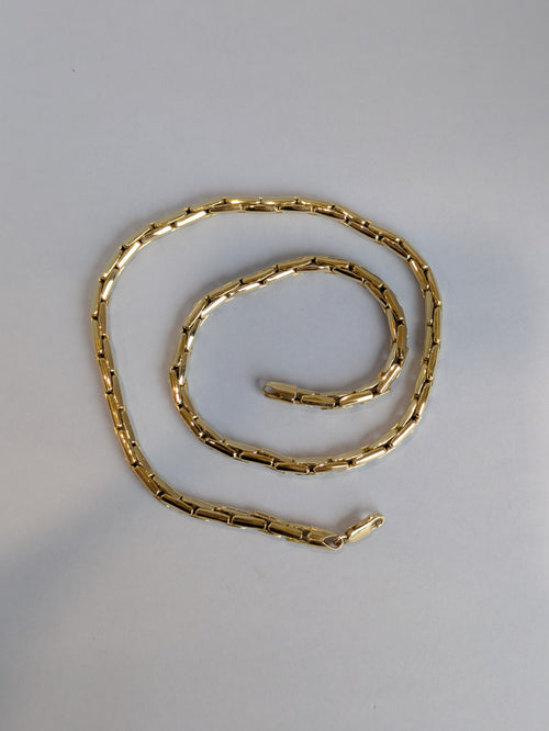18ct Gold Chunky Box Link Necklace