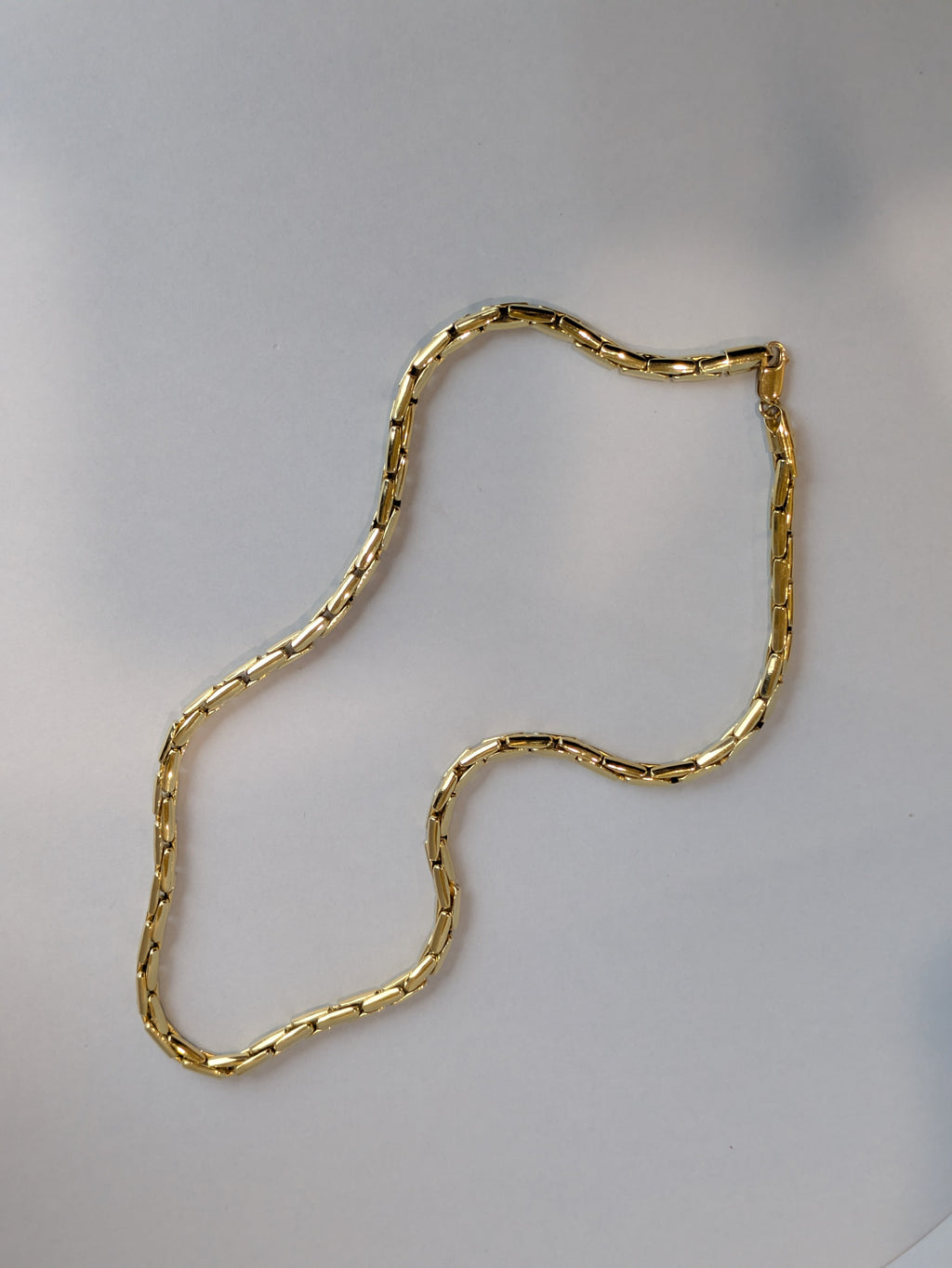 18ct Gold Chunky Box Link Necklace