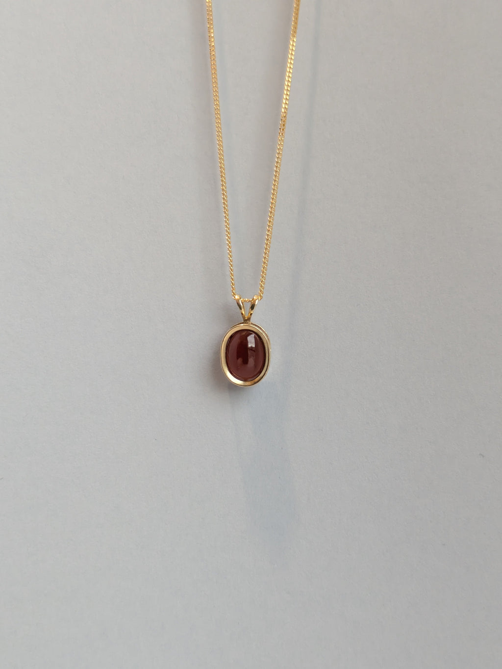 Cabochon Garnet Bezel Pendant