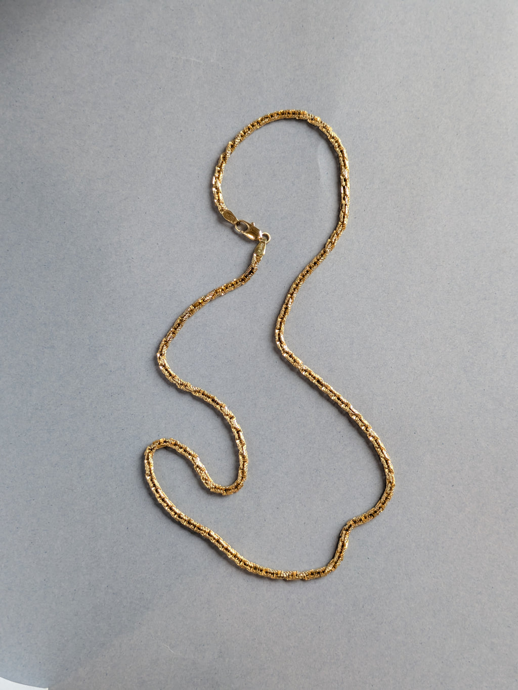 18ct Fancy Link Square Rope Chain