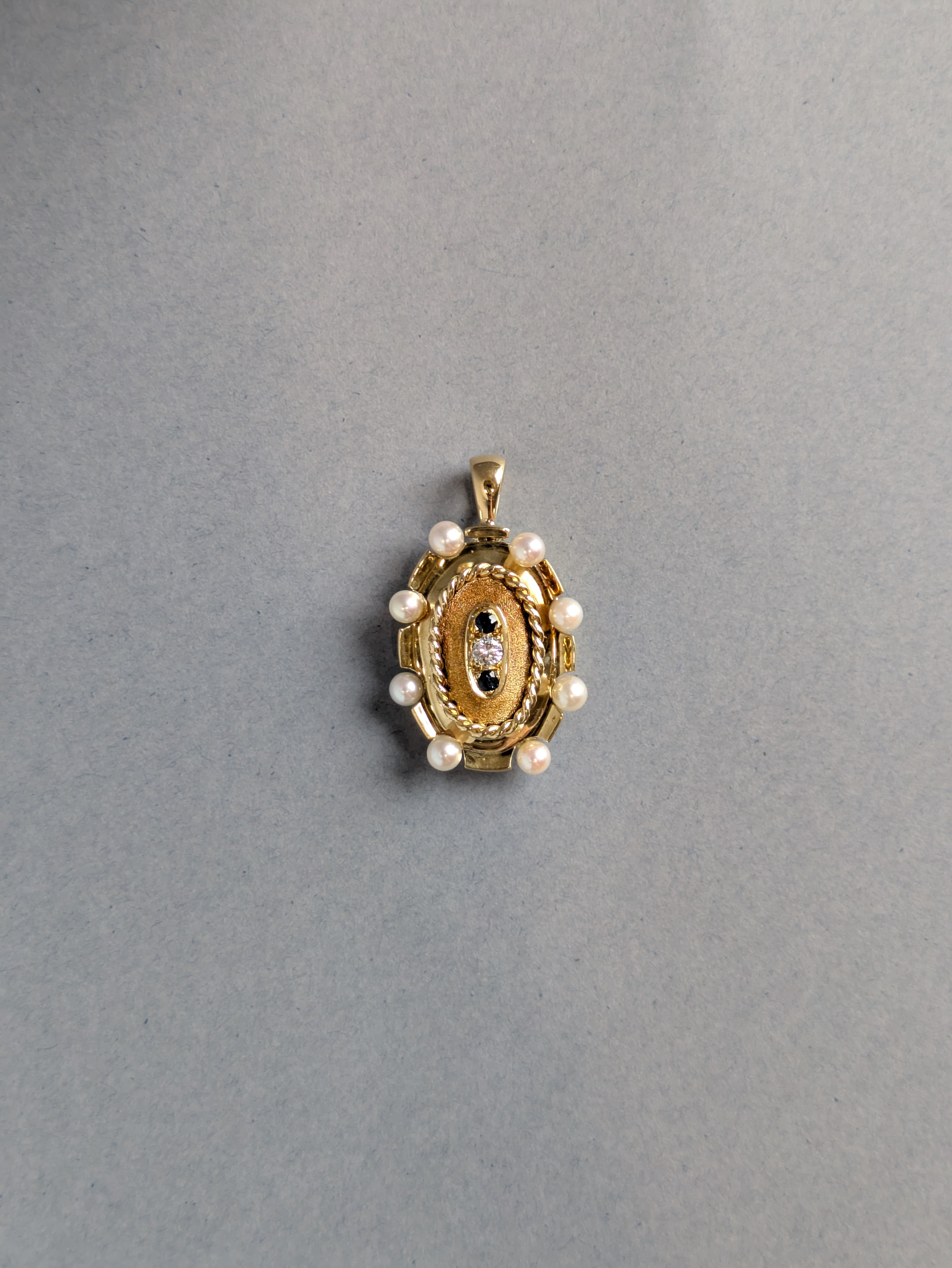 Pearl and Sapphire Pendant