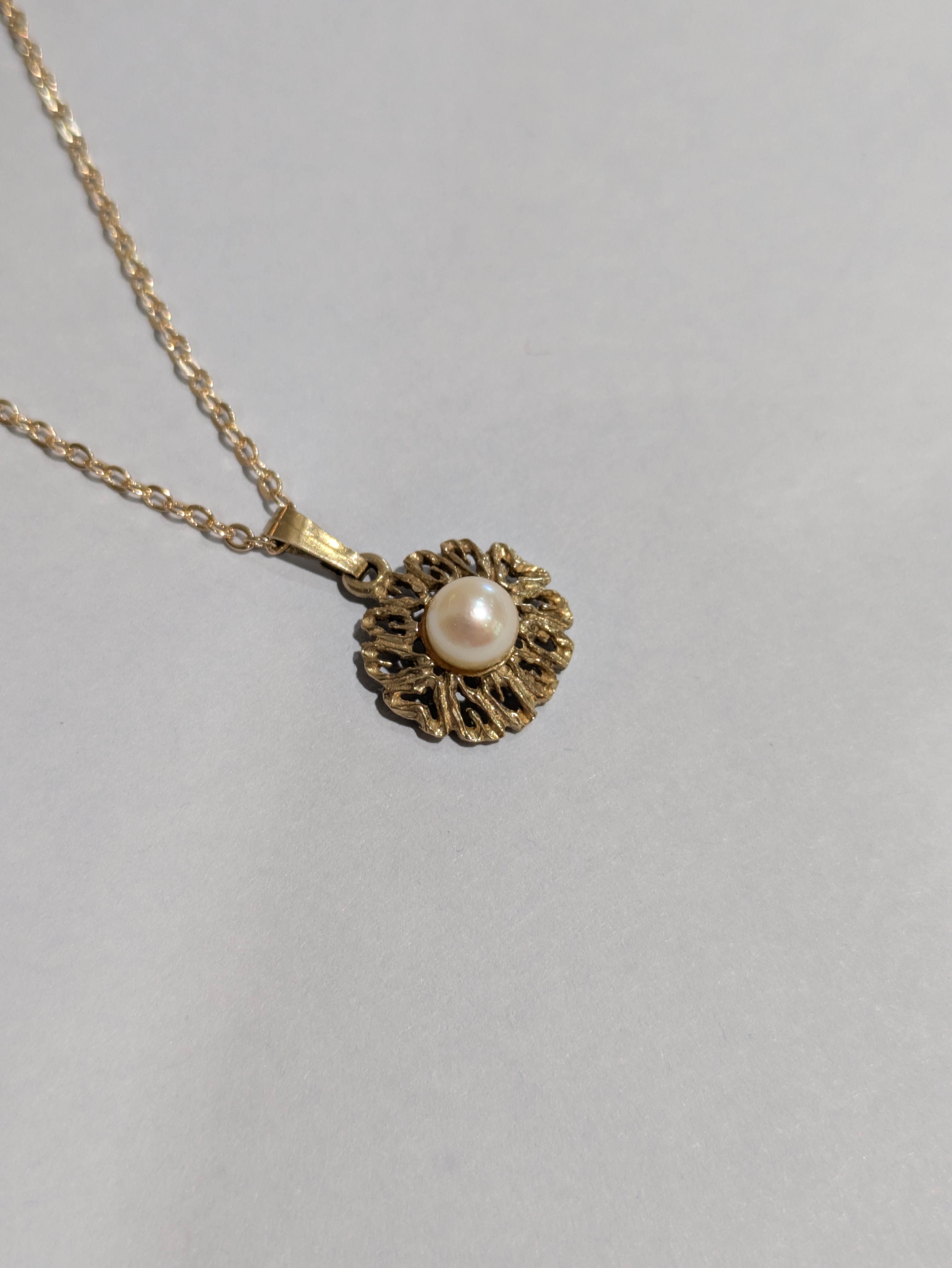 Abstract Pearl Pendant