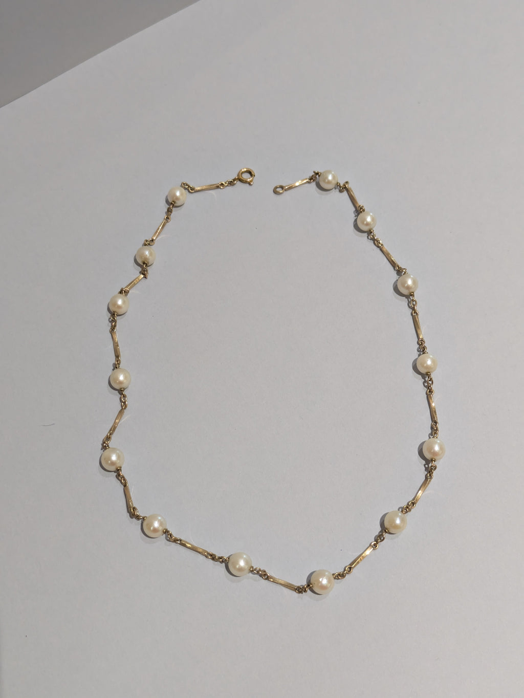 Gold and Pearl Necklace