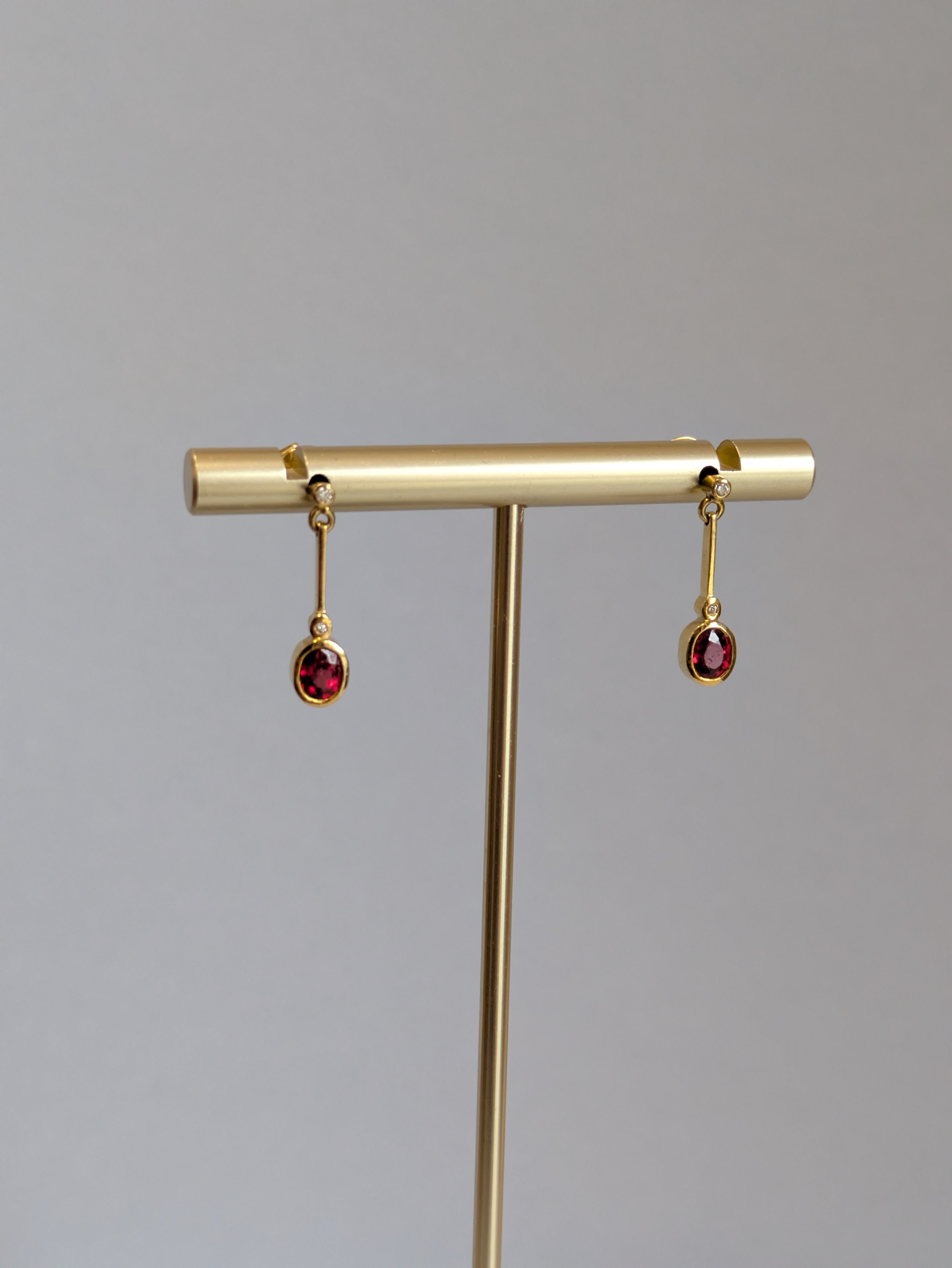 Ruby and Diamond Earrings