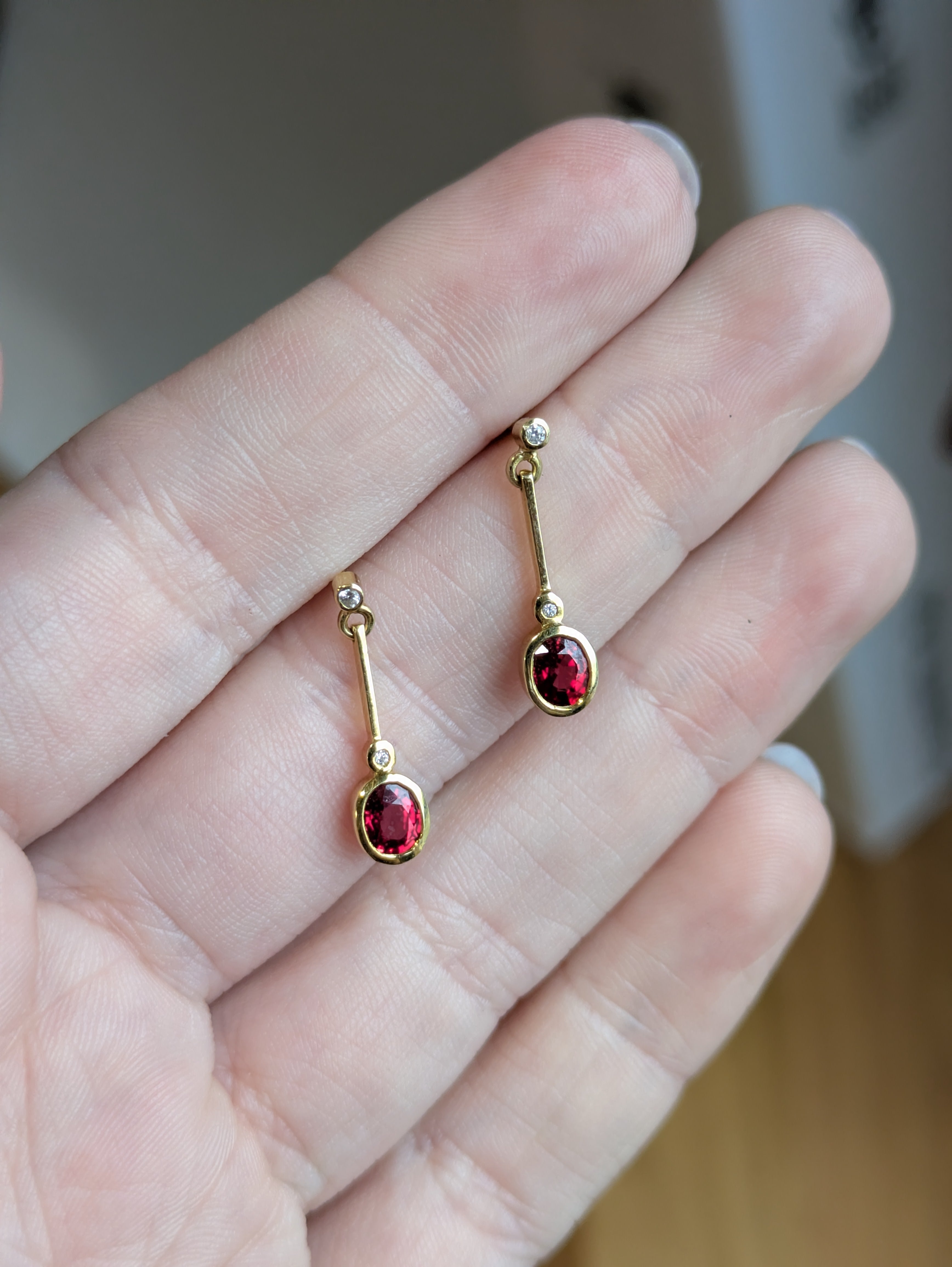 Ruby and Diamond Earrings