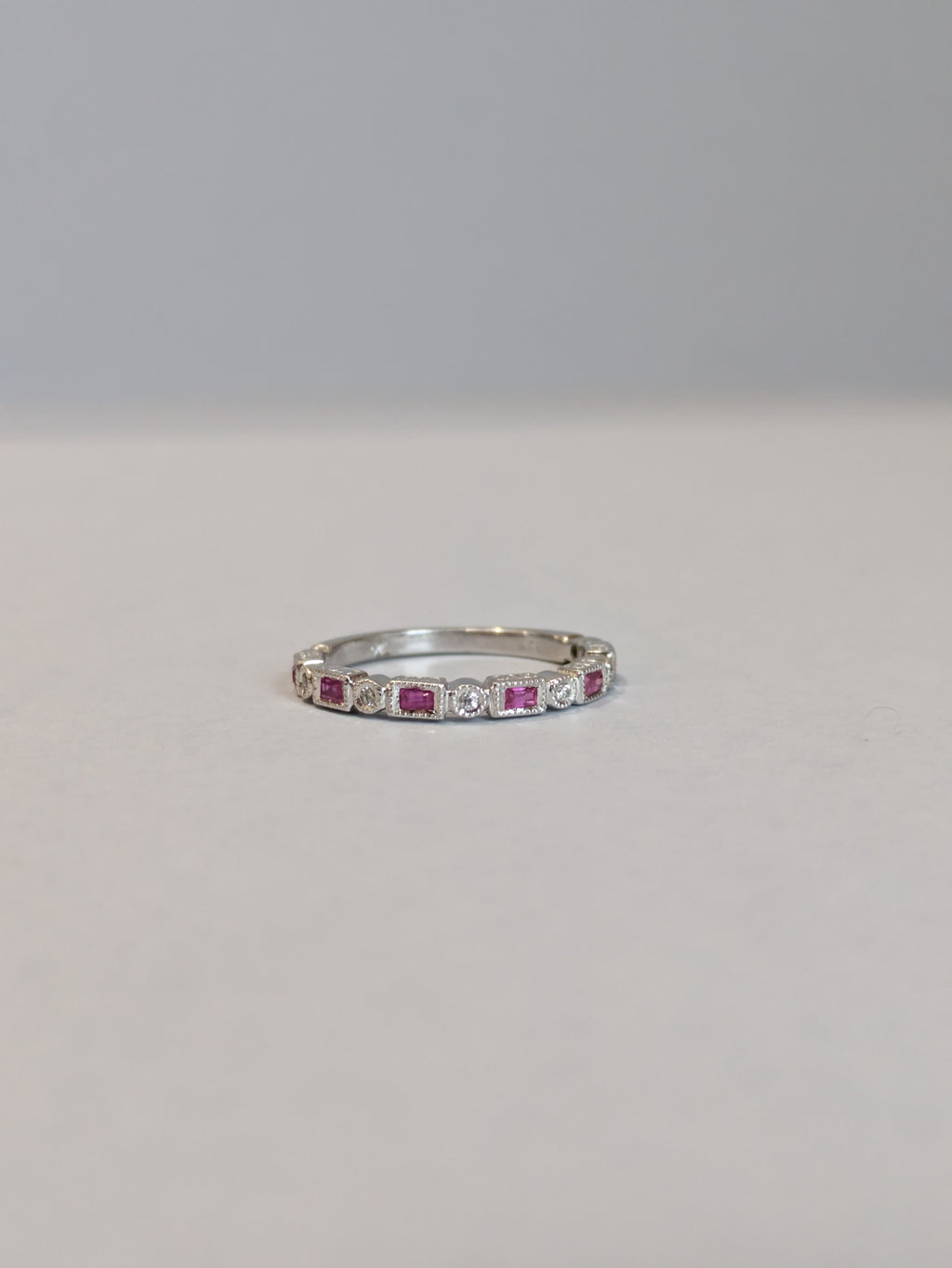 White Gold and Ruby Ring