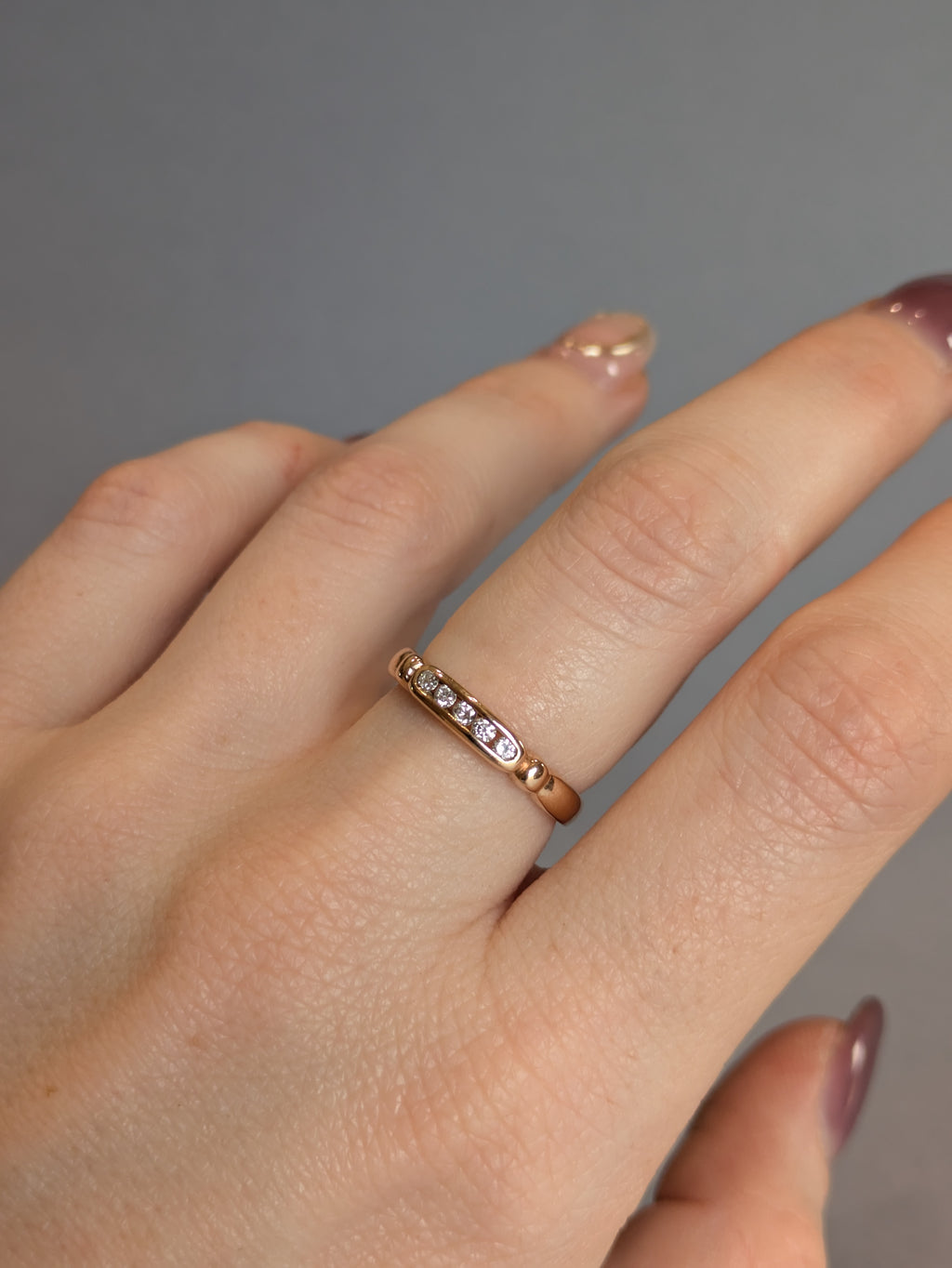 Rose Gold Diamond Band