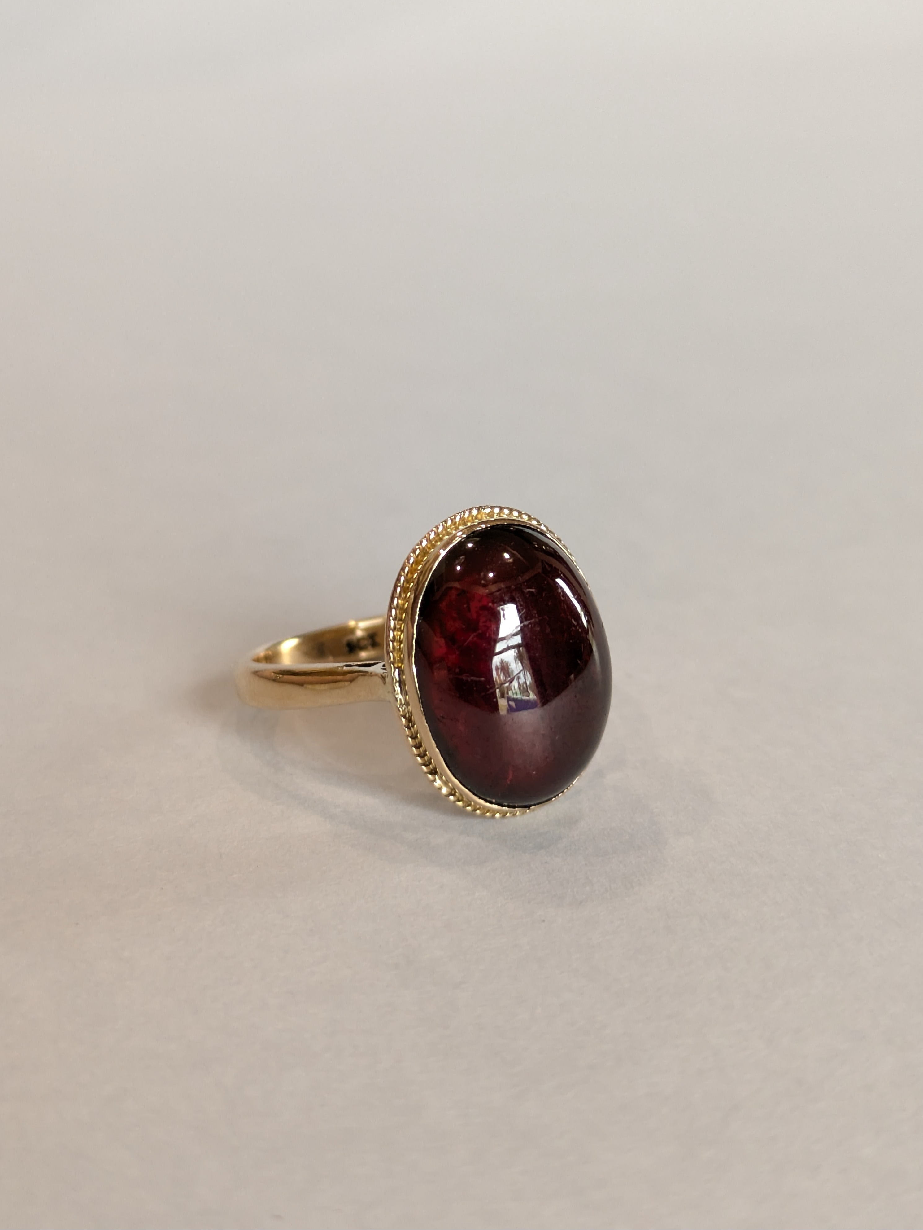 Cabochon Garnet Ring