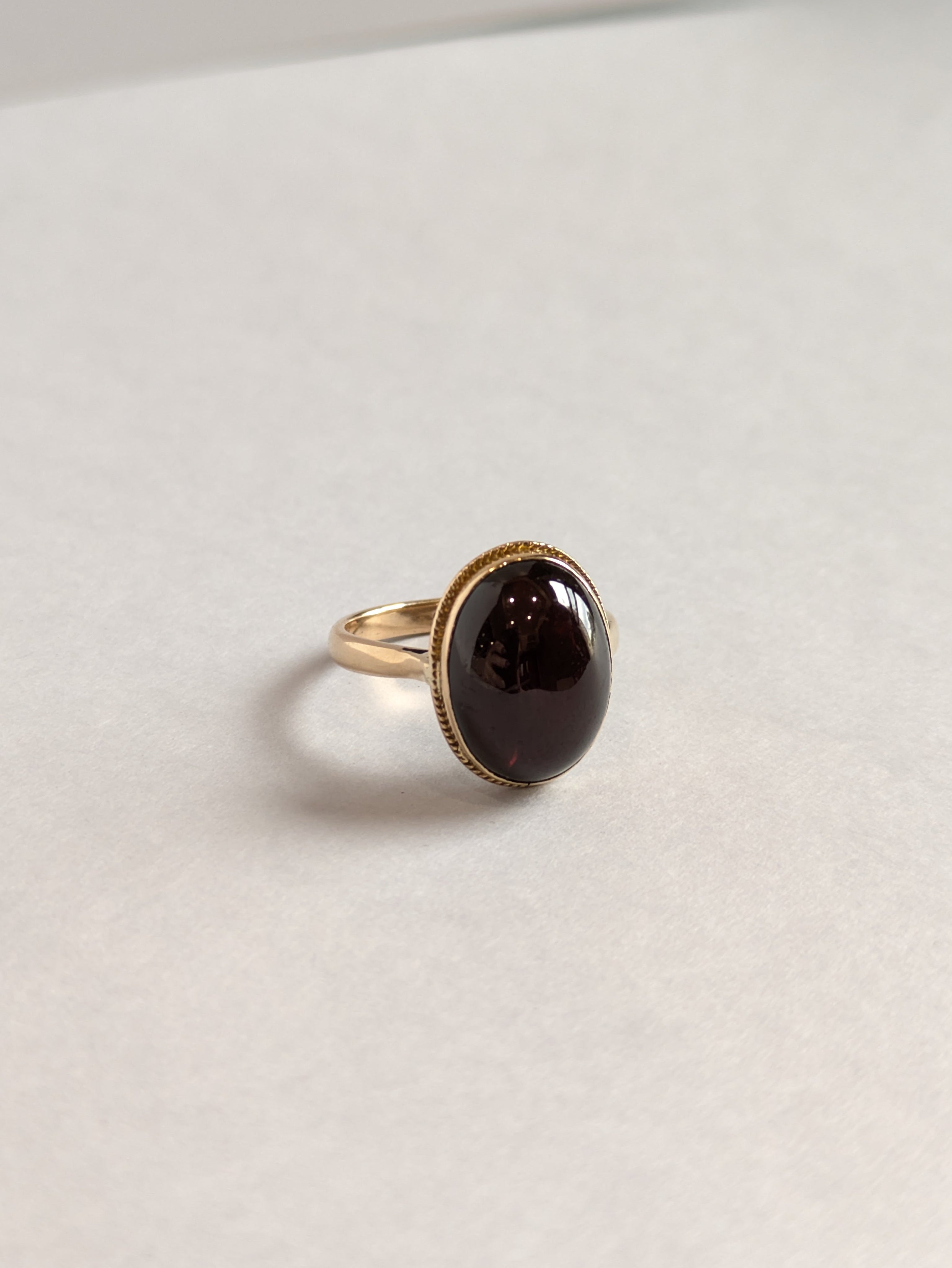 Cabochon Garnet Ring