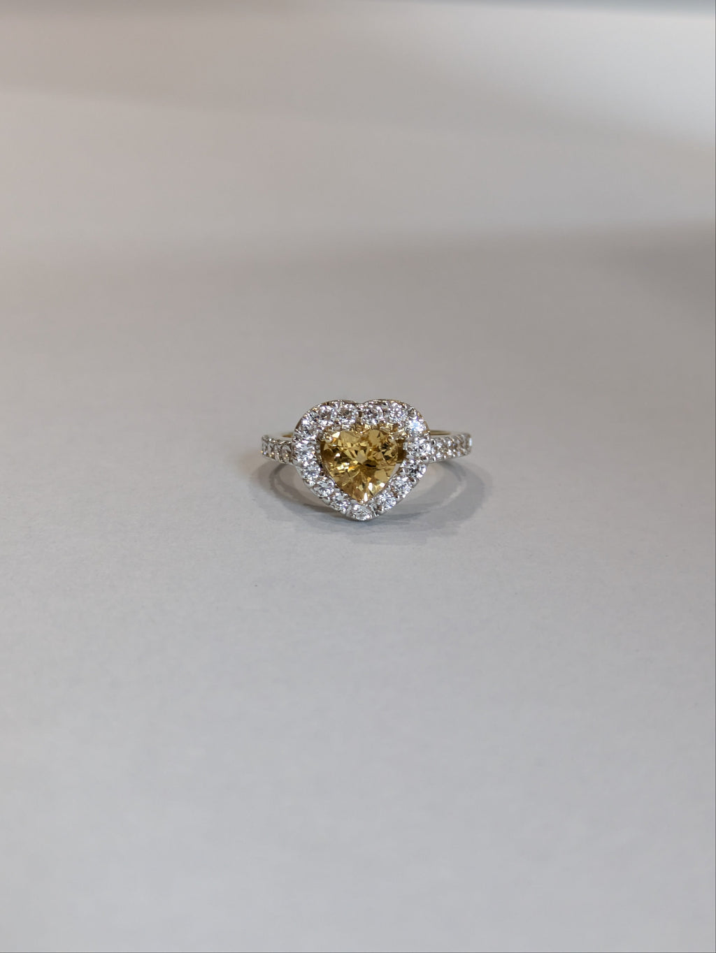 Citrine Heart Ring