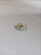 Citrine Heart Ring