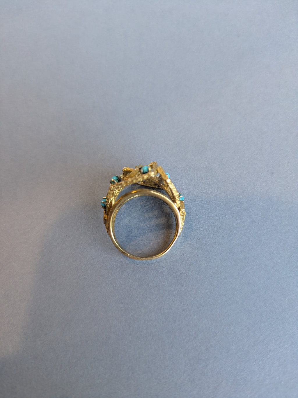 18ct Brutalist Turquoise Ring