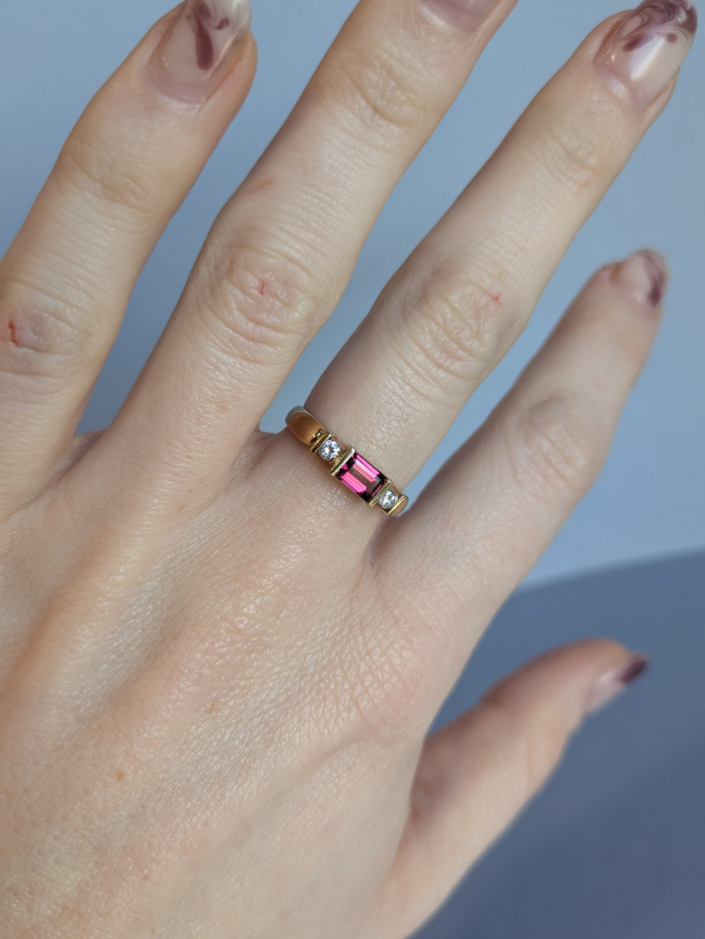 Tourmaline and Diamond Ring