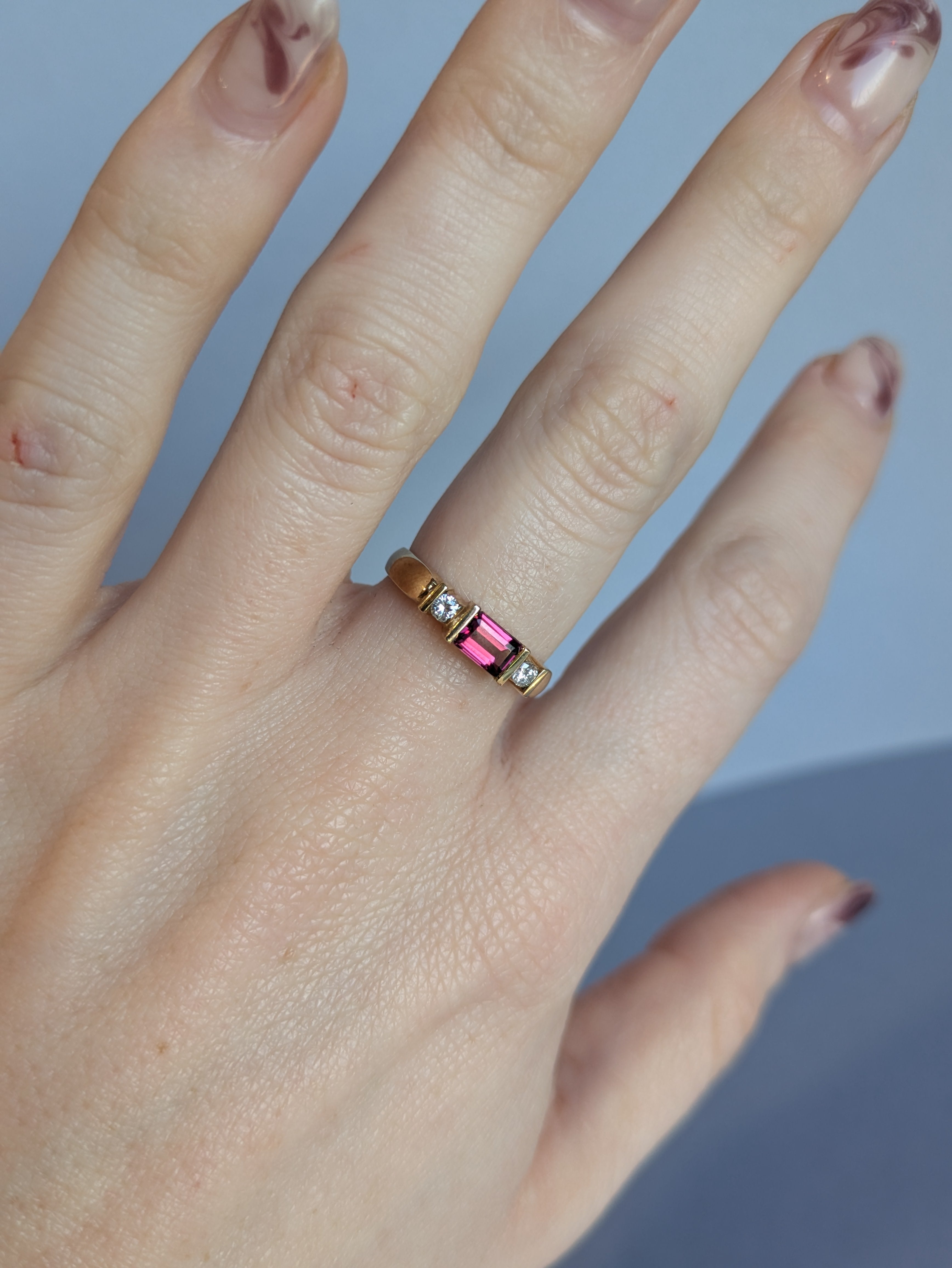 Tourmaline and Diamond Ring