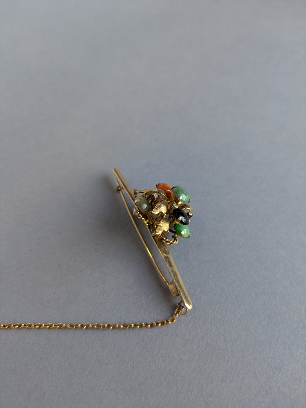 Jade Bar Brooch