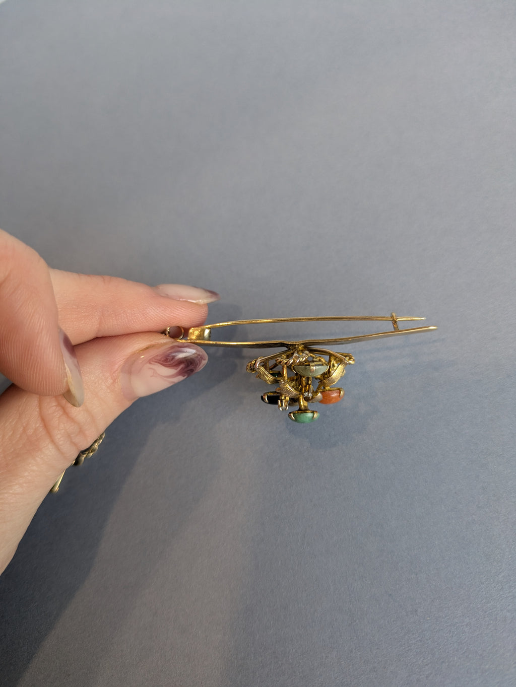 Jade Bar Brooch