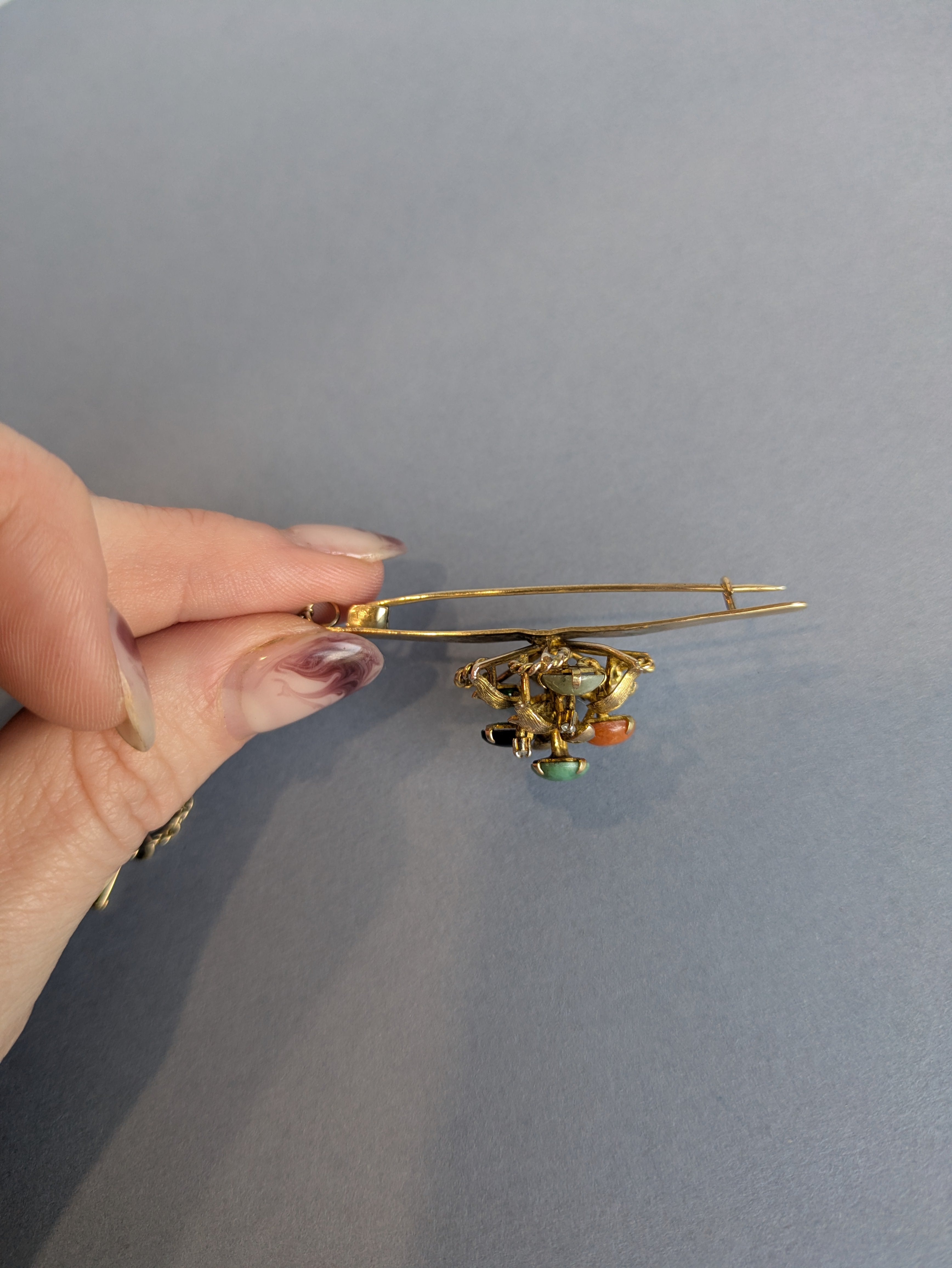 Jade Bar Brooch