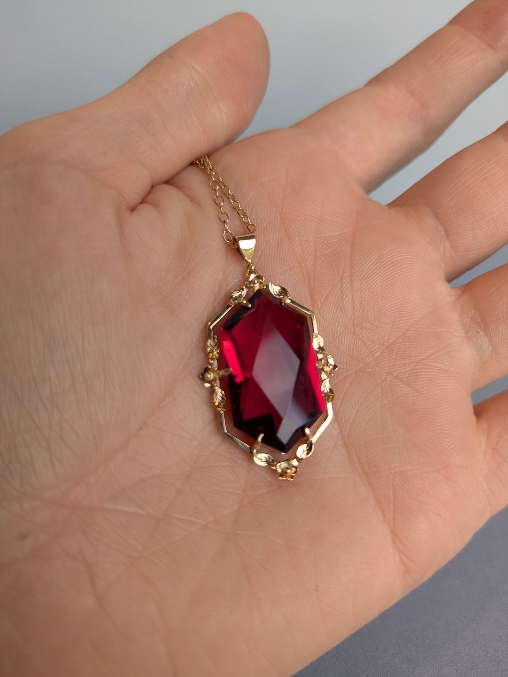 Red Edwardian Style Necklace