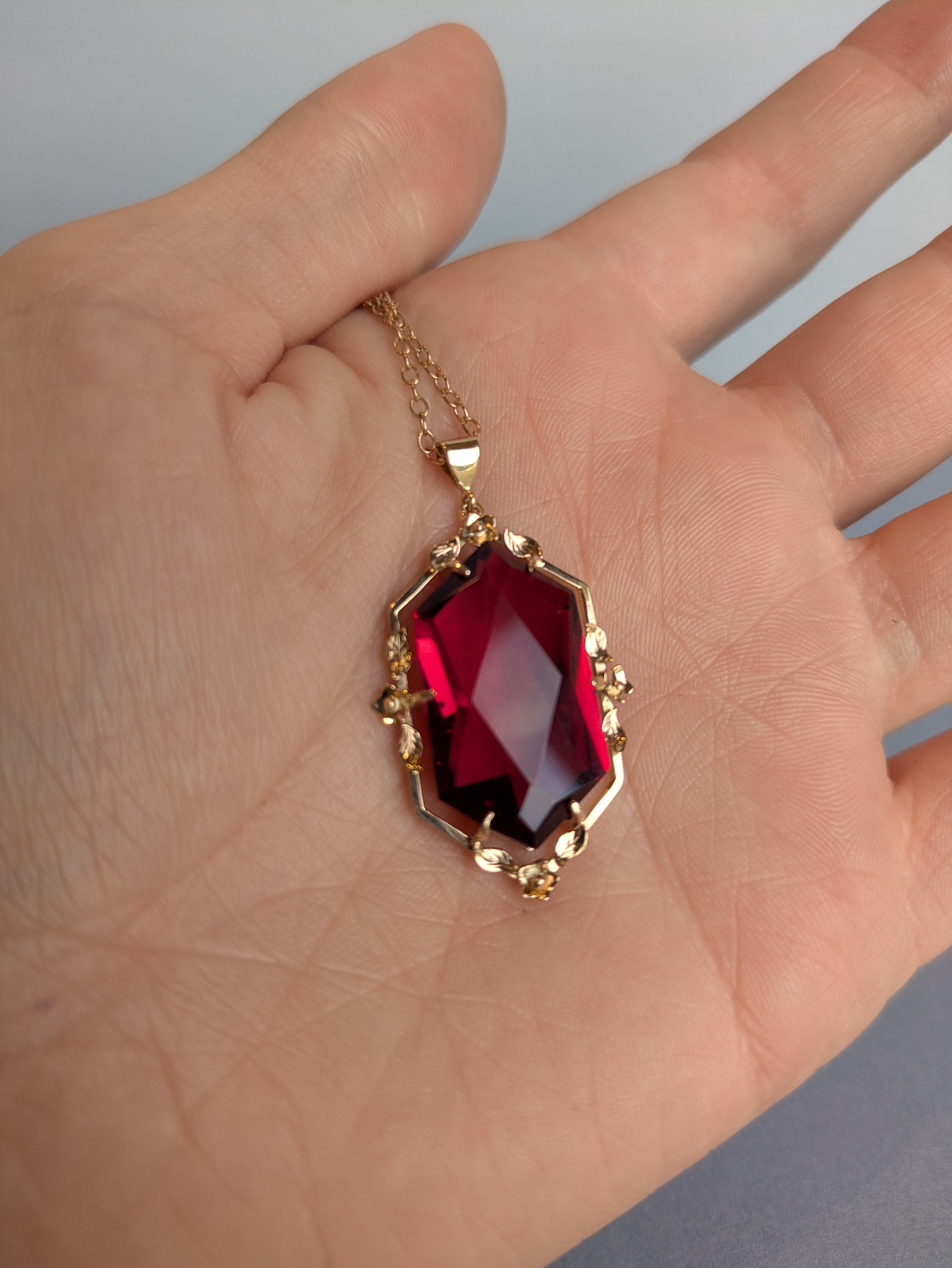 Red Edwardian Style Necklace