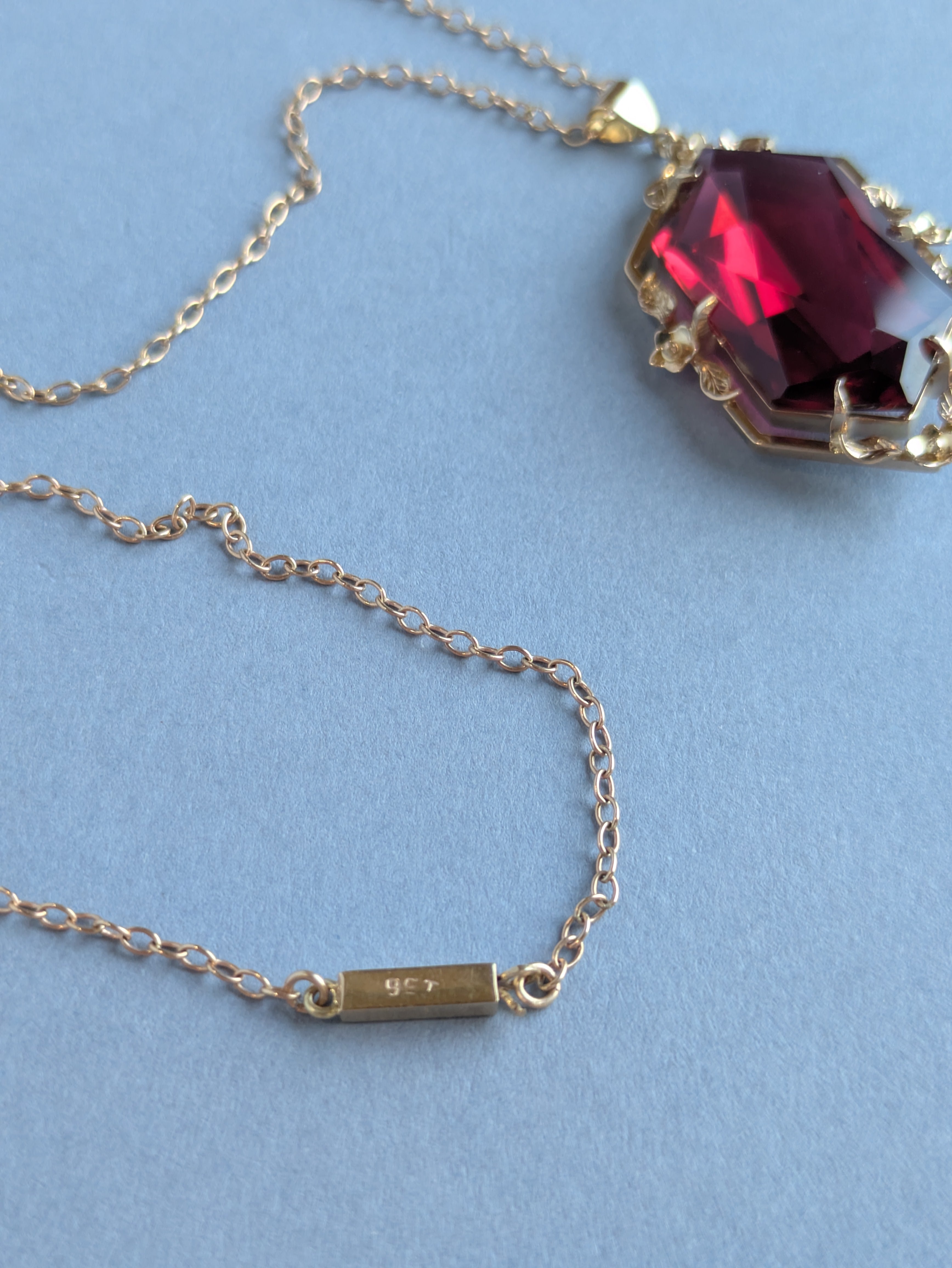 Red Edwardian Style Necklace