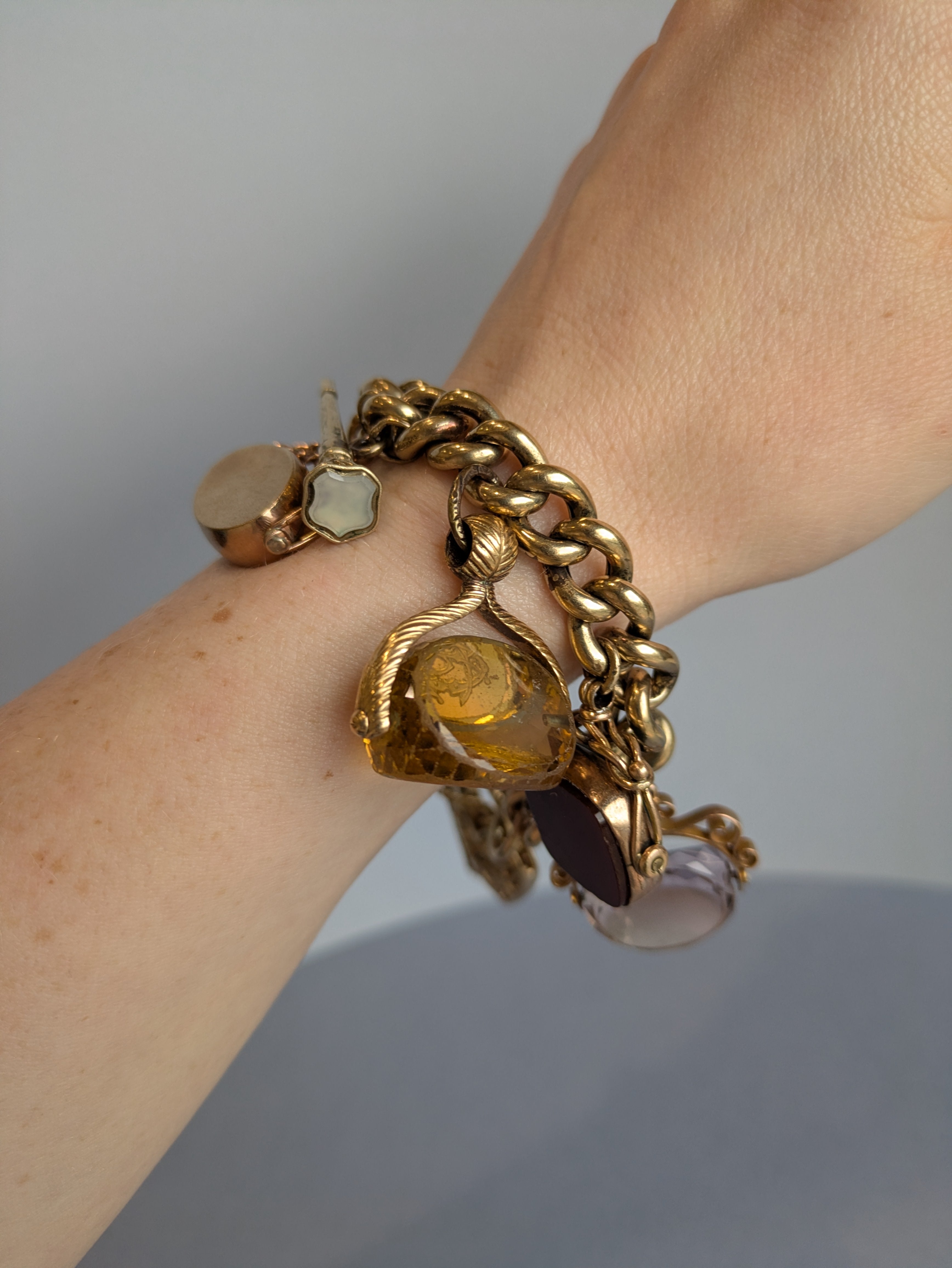 Antique Fob Charm Bracelet