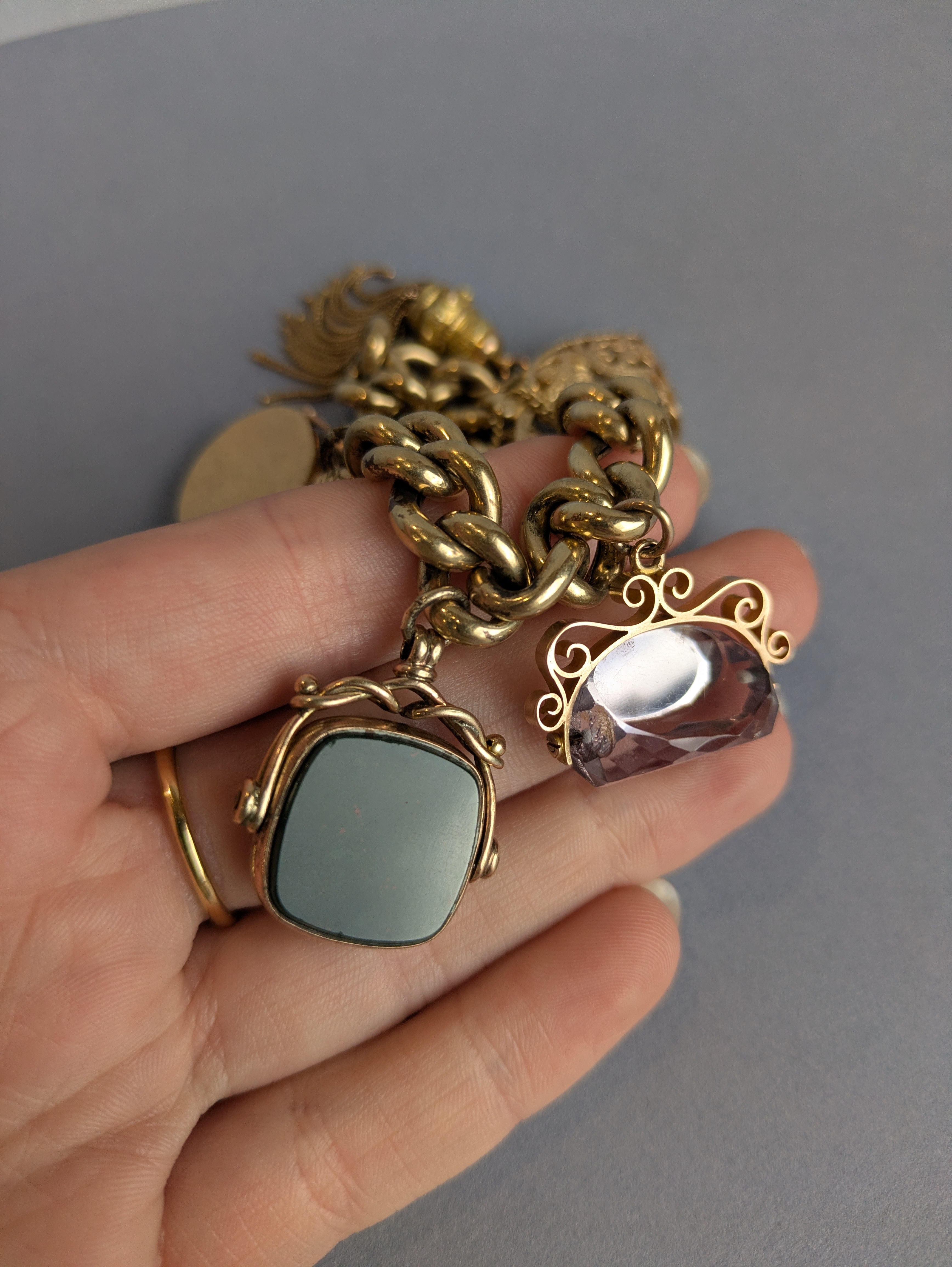 Antique Fob Charm Bracelet