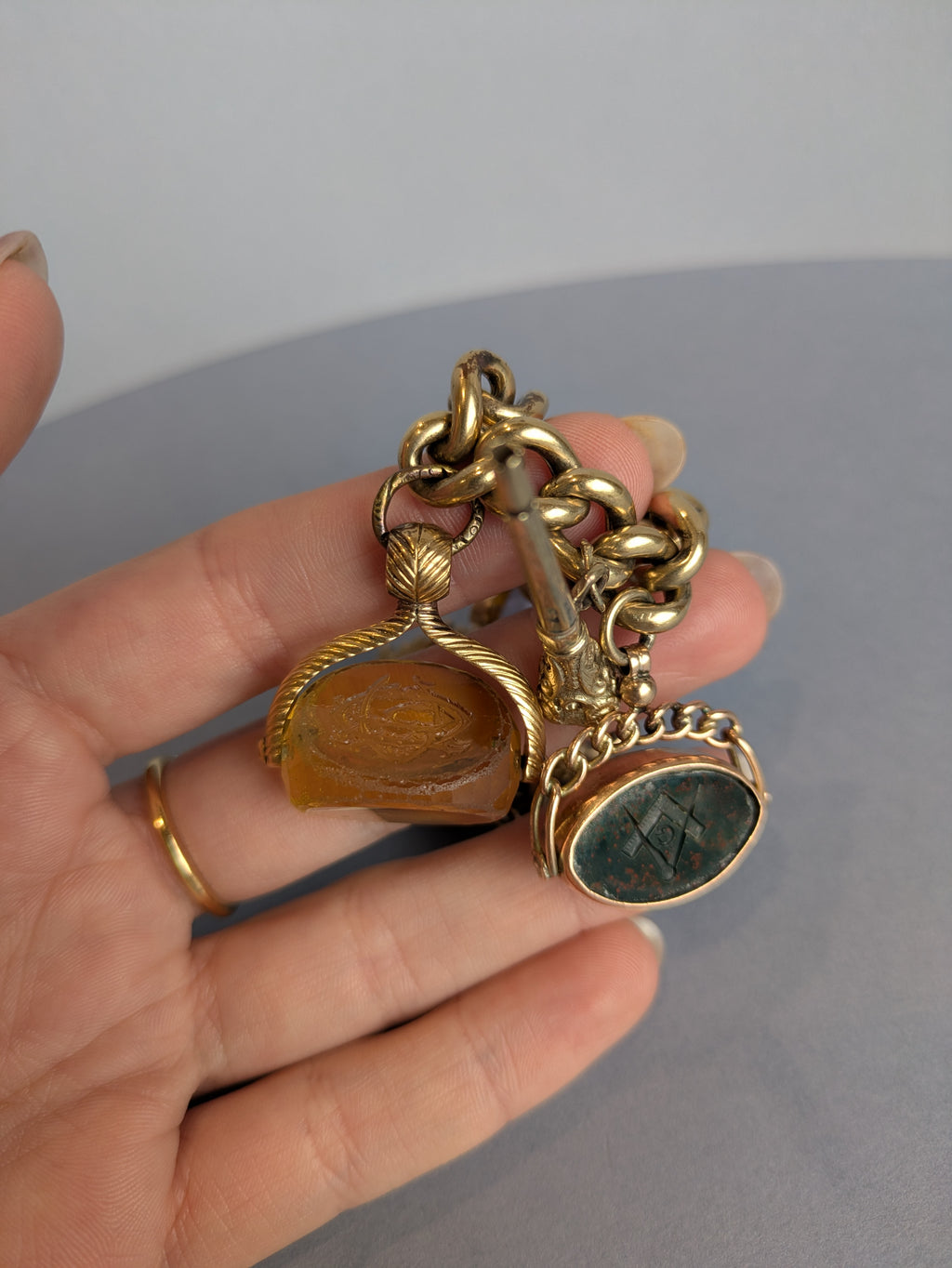 Antique Fob Charm Bracelet