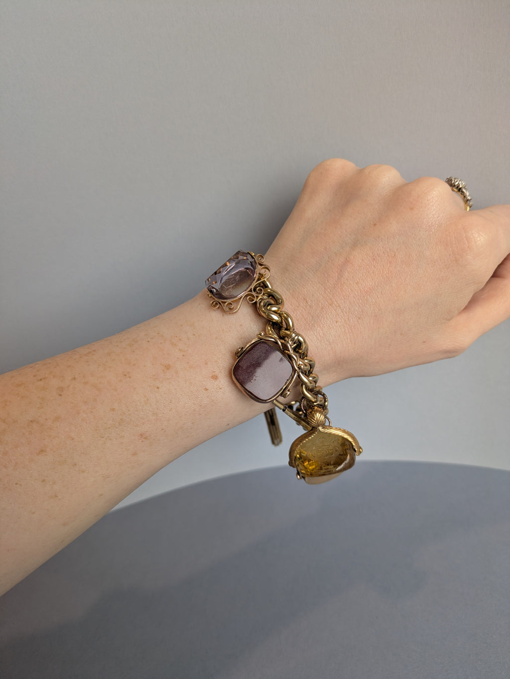 Antique Fob Charm Bracelet