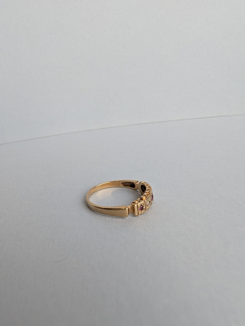 Ruby and Diamond Victorian Style Ring