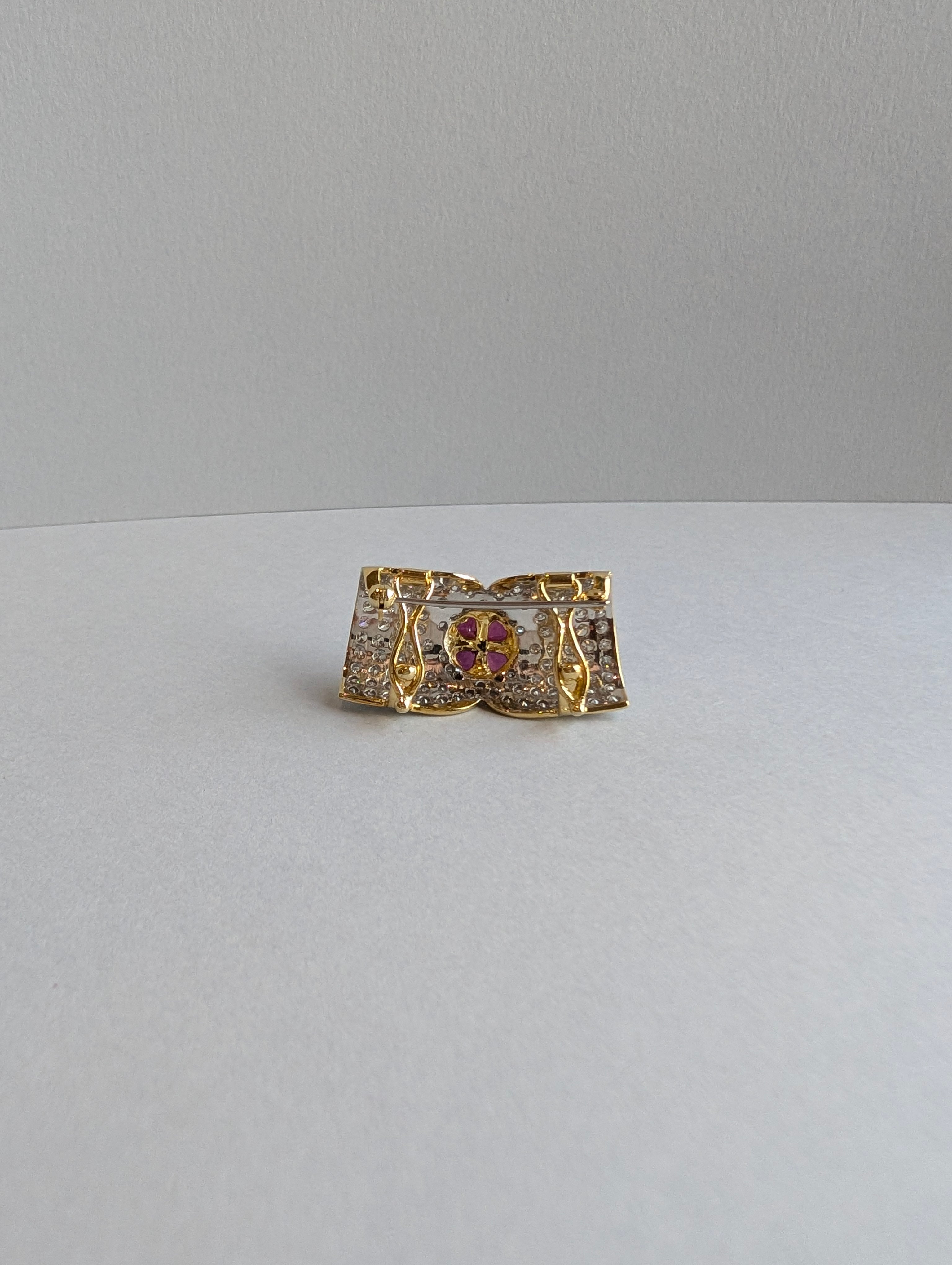 18ct Ruby and Diamond Brooch