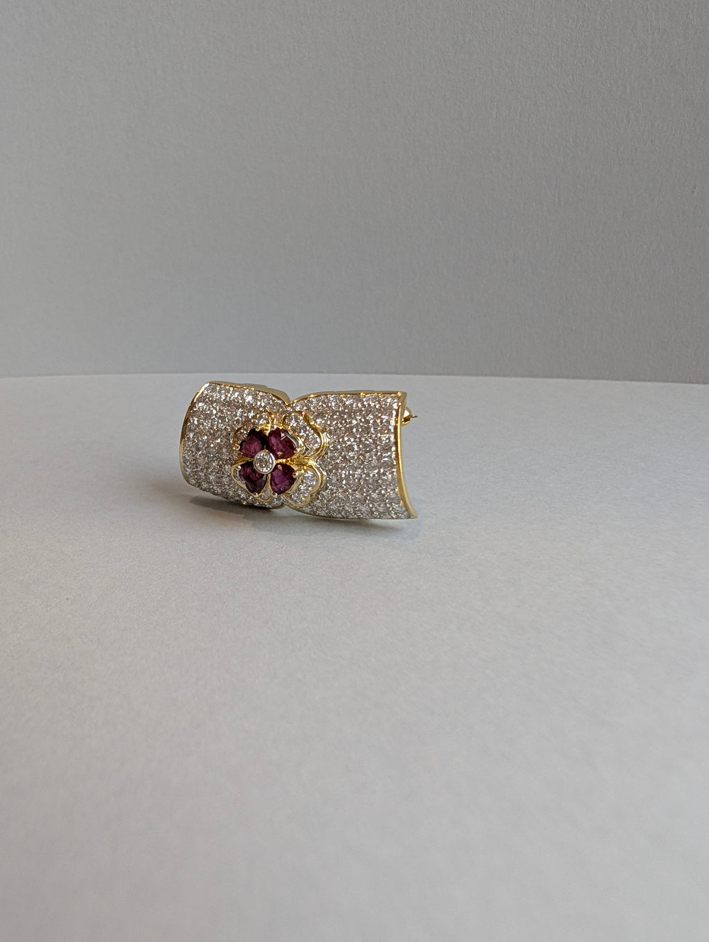 18ct Ruby and Diamond Brooch