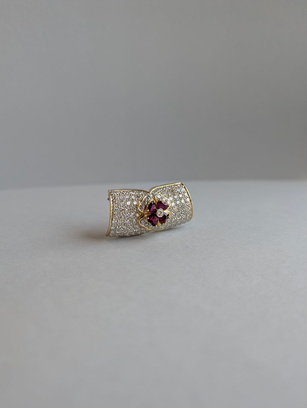 18ct Ruby and Diamond Brooch